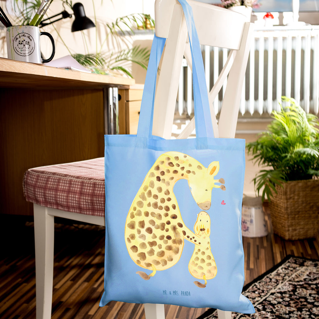 Tragetasche Giraffe mit Kind Beuteltasche, Beutel, Einkaufstasche, Jutebeutel, Stoffbeutel, Tasche, Shopper, Umhängetasche, Strandtasche, Schultertasche, Stofftasche, Tragetasche, Badetasche, Jutetasche, Einkaufstüte, Laptoptasche, Afrika, Wildtiere, Giraffe, Kind, Mutter, Mama, Tochter, Sohn, Lieblingsmensch