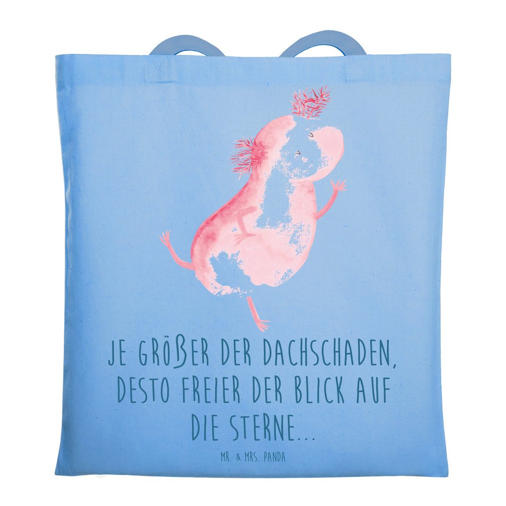 Tragetasche Axolotl Tanzen Beuteltasche, Beutel, Einkaufstasche, Jutebeutel, Stoffbeutel, Tasche, Shopper, Umhängetasche, Strandtasche, Schultertasche, Stofftasche, Tragetasche, Badetasche, Jutetasche, Einkaufstüte, Laptoptasche, Axolotl, Molch, Axolot, Schwanzlurch, Lurch, Lurche, Dachschaden, Sterne, verrückt, Freundin, beste Freundin