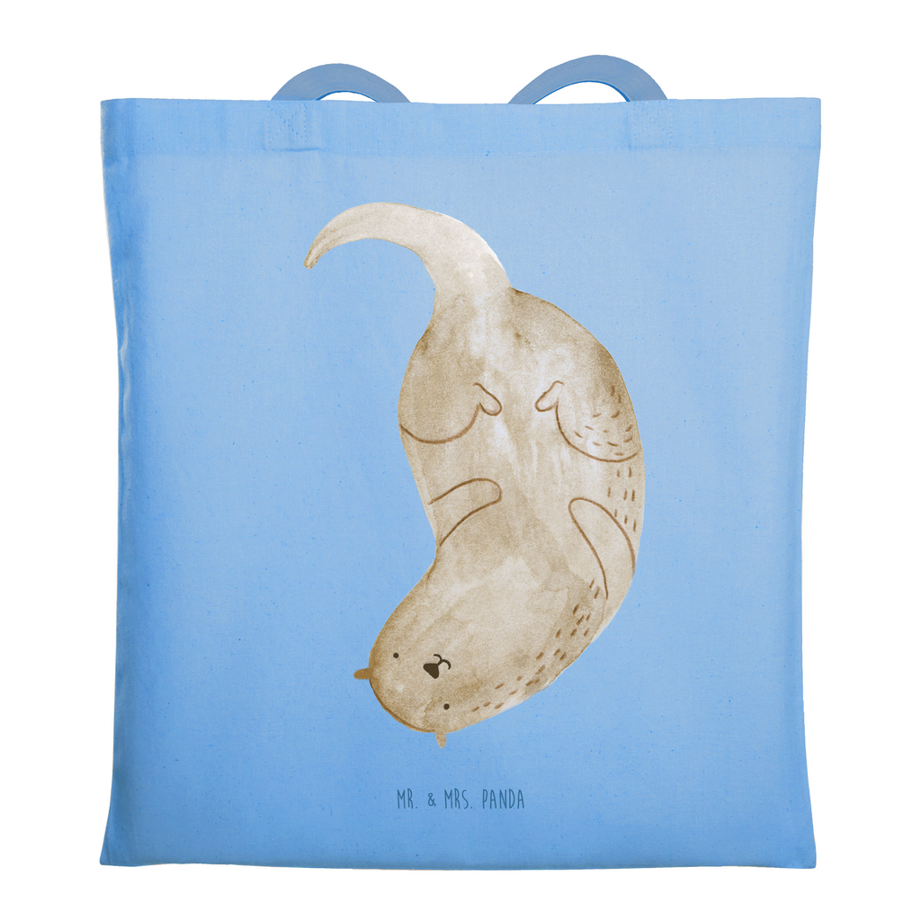 Tragetasche Otter Kopfüber Beuteltasche, Beutel, Einkaufstasche, Jutebeutel, Stoffbeutel, Tasche, Shopper, Umhängetasche, Strandtasche, Schultertasche, Stofftasche, Tragetasche, Badetasche, Jutetasche, Einkaufstüte, Laptoptasche, Otter, Fischotter, Seeotter, Otter Seeotter See Otter