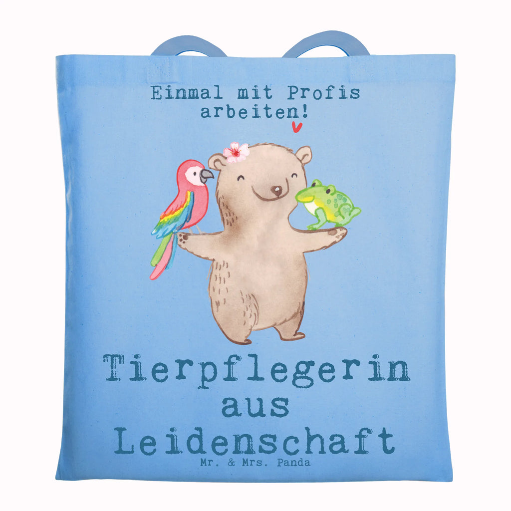 Tragetasche Tierpflegerin aus Leidenschaft Beuteltasche, Beutel, Einkaufstasche, Jutebeutel, Stoffbeutel, Tasche, Shopper, Umhängetasche, Strandtasche, Schultertasche, Stofftasche, Tragetasche, Badetasche, Jutetasche, Einkaufstüte, Laptoptasche, Beruf, Ausbildung, Jubiläum, Abschied, Rente, Kollege, Kollegin, Geschenk, Schenken, Arbeitskollege, Mitarbeiter, Firma, Danke, Dankeschön