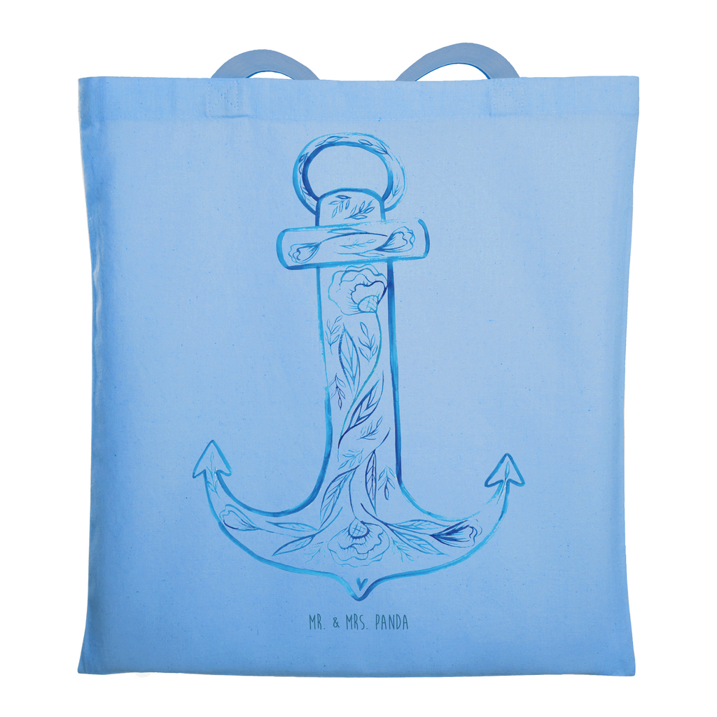 Tragetasche Anker Blau Beuteltasche, Beutel, Einkaufstasche, Jutebeutel, Stoffbeutel, Tasche, Shopper, Umhängetasche, Strandtasche, Schultertasche, Stofftasche, Tragetasche, Badetasche, Jutetasche, Einkaufstüte, Laptoptasche, Tiermotive, Gute Laune, lustige Sprüche, Tiere