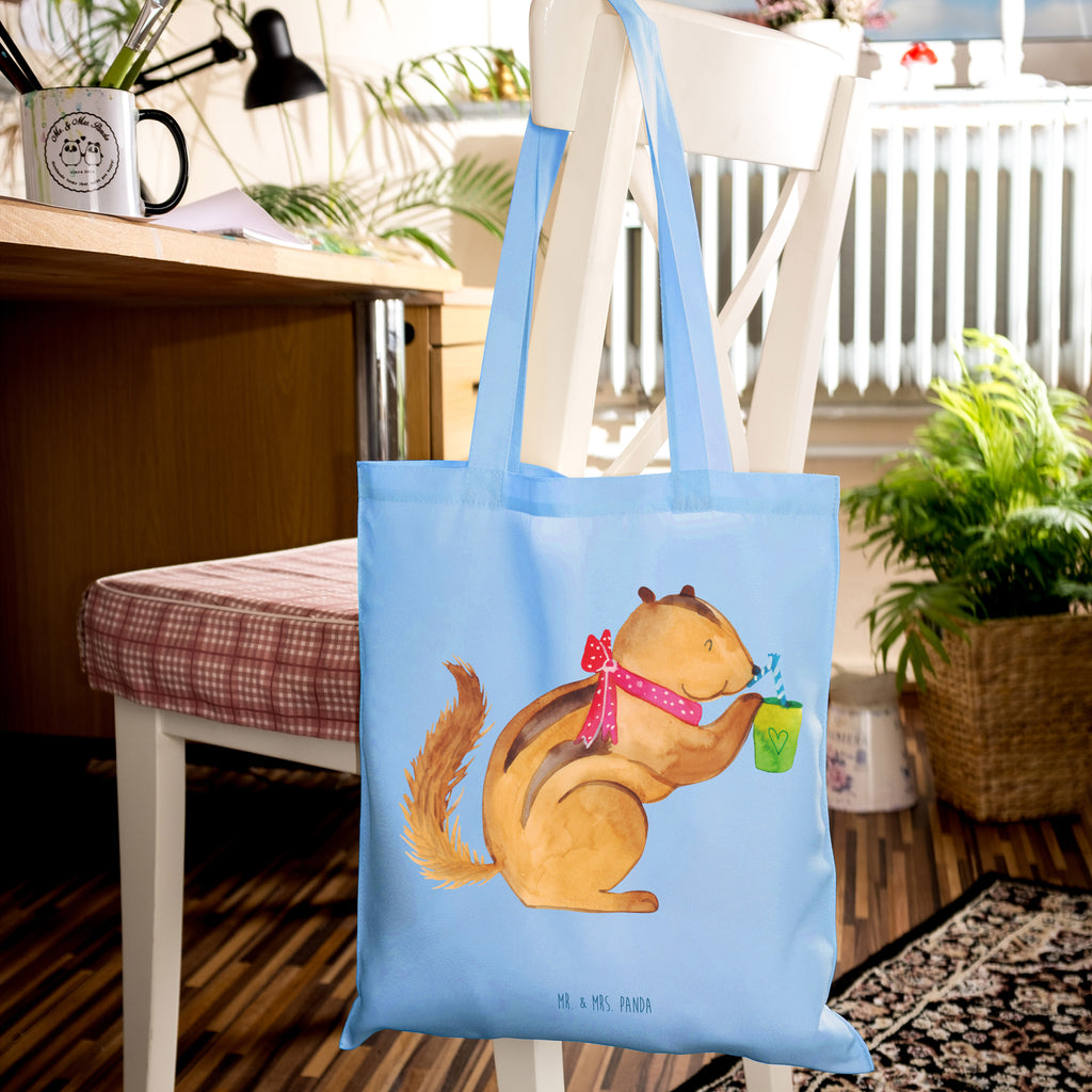 Tragetasche Eichhörnchen Smoothie Beuteltasche, Beutel, Einkaufstasche, Jutebeutel, Stoffbeutel, Tasche, Shopper, Umhängetasche, Strandtasche, Schultertasche, Stofftasche, Tragetasche, Badetasche, Jutetasche, Einkaufstüte, Laptoptasche, Tiermotive, Gute Laune, lustige Sprüche, Tiere, Green Smoothies, Diät, Abnehmen, Streifenhörnchen, Eichhörnchen