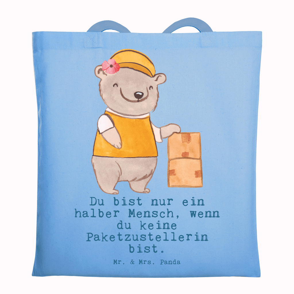 Tragetasche Paketzustellerin mit Herz Beuteltasche, Beutel, Einkaufstasche, Jutebeutel, Stoffbeutel, Tasche, Shopper, Umhängetasche, Strandtasche, Schultertasche, Stofftasche, Tragetasche, Badetasche, Jutetasche, Einkaufstüte, Laptoptasche, Beruf, Ausbildung, Jubiläum, Abschied, Rente, Kollege, Kollegin, Geschenk, Schenken, Arbeitskollege, Mitarbeiter, Firma, Danke, Dankeschön, Paketzustellerin, Paketbotin, Zustellservice Pakete