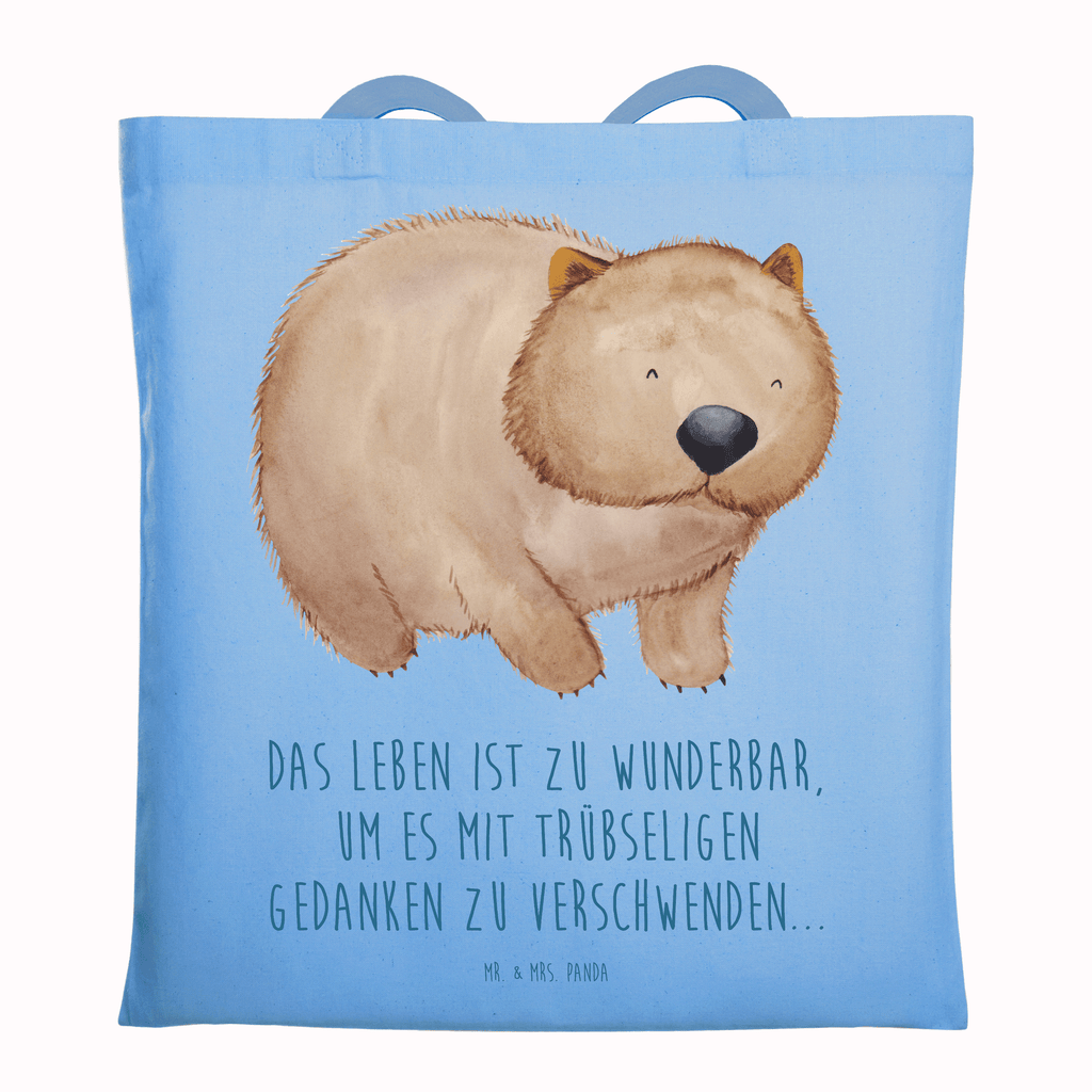 Tragetasche Wombat Beuteltasche, Beutel, Einkaufstasche, Jutebeutel, Stoffbeutel, Tasche, Shopper, Umhängetasche, Strandtasche, Schultertasche, Stofftasche, Tragetasche, Badetasche, Jutetasche, Einkaufstüte, Laptoptasche, Tiermotive, Gute Laune, lustige Sprüche, Tiere, Wombat, Das Leben ist schön, Motivation, Spruch, Australien