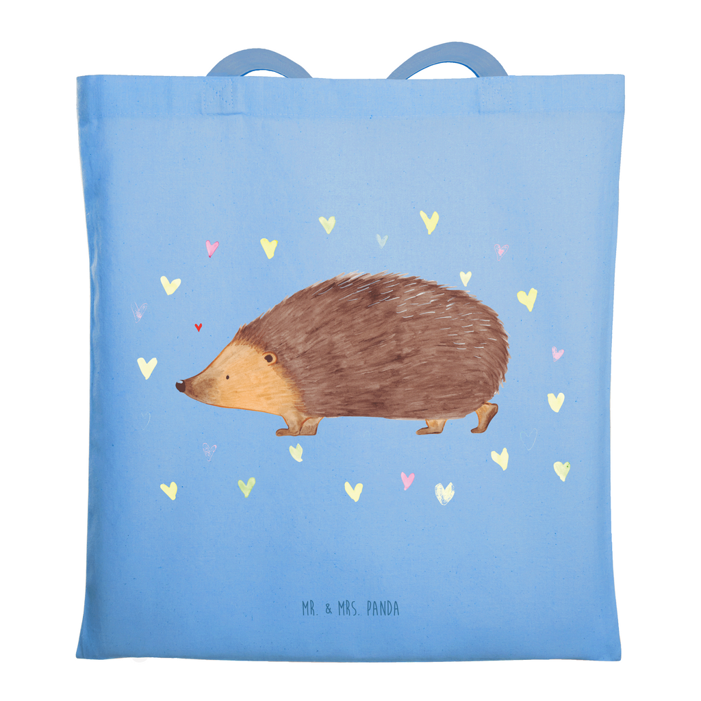 Tragetasche Igel Herzen Beuteltasche, Beutel, Einkaufstasche, Jutebeutel, Stoffbeutel, Tasche, Shopper, Umhängetasche, Strandtasche, Schultertasche, Stofftasche, Tragetasche, Badetasche, Jutetasche, Einkaufstüte, Laptoptasche, Tiermotive, Gute Laune, lustige Sprüche, Tiere, Liebe, Herz, Herzen, Igel, Vertrauen, Kuss, Leben