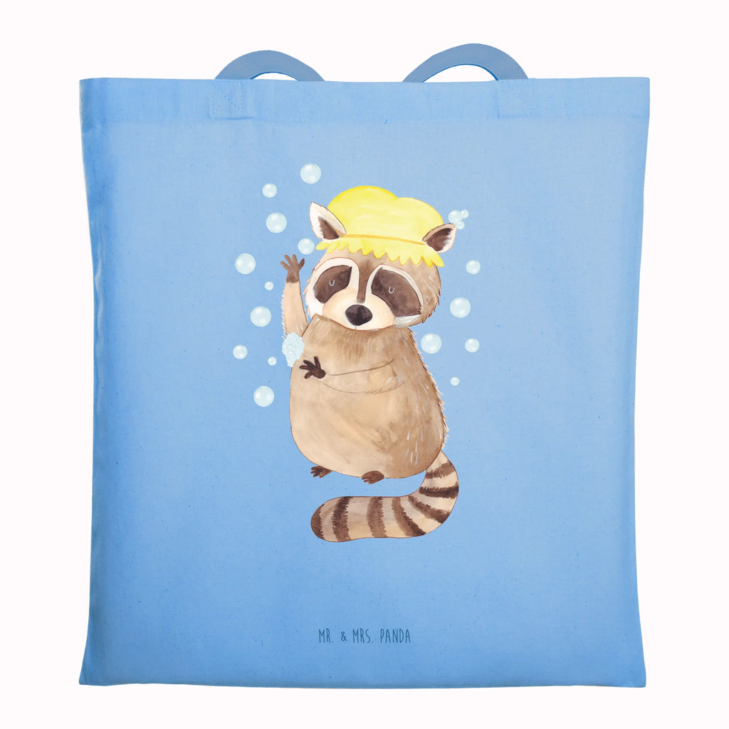 Tragetasche Waschbär Beuteltasche, Beutel, Einkaufstasche, Jutebeutel, Stoffbeutel, Tasche, Shopper, Umhängetasche, Strandtasche, Schultertasche, Stofftasche, Tragetasche, Badetasche, Jutetasche, Einkaufstüte, Laptoptasche, Tiermotive, Gute Laune, lustige Sprüche, Tiere, Waschbär, Tagträumen, Plan, Fröhlich, waschen, Seifenblasen