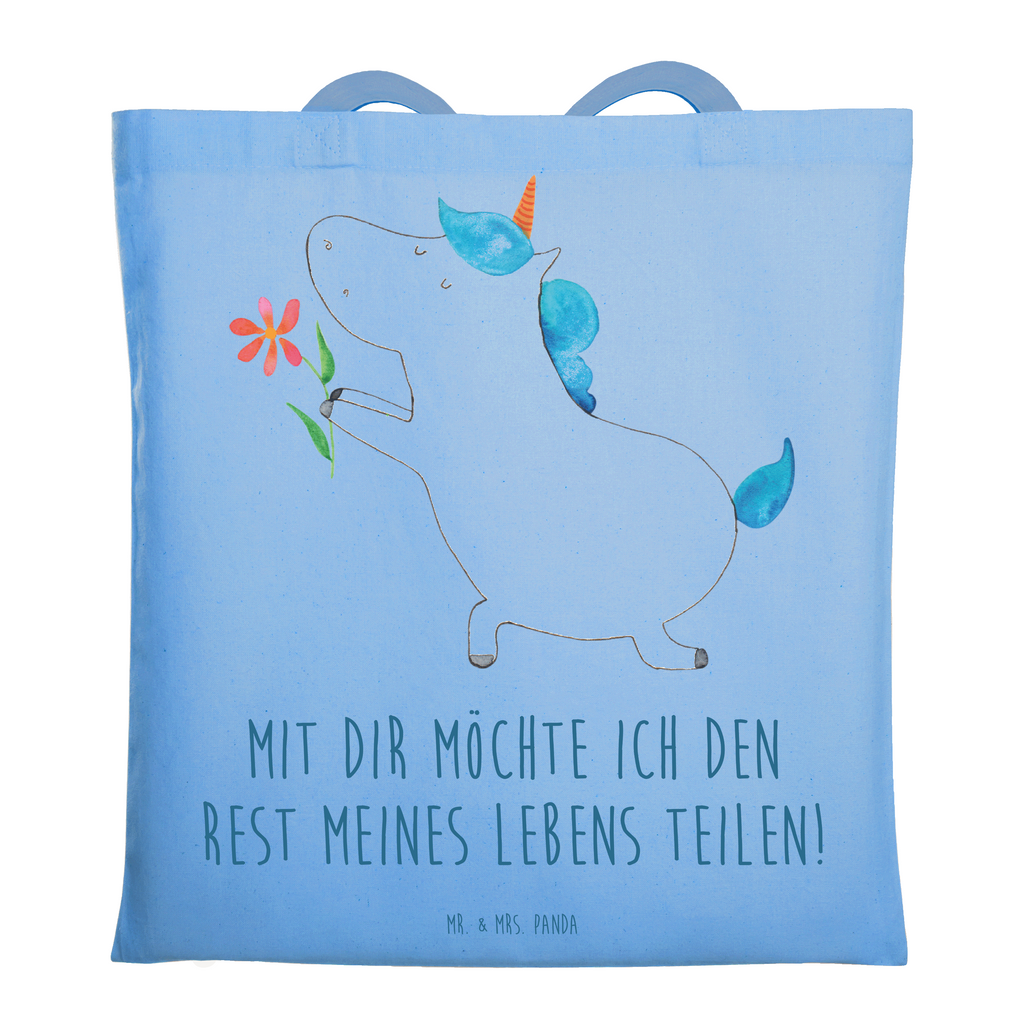 Tragetasche Einhorn Blume Beuteltasche, Beutel, Einkaufstasche, Jutebeutel, Stoffbeutel, Tasche, Shopper, Umhängetasche, Strandtasche, Schultertasche, Stofftasche, Tragetasche, Badetasche, Jutetasche, Einkaufstüte, Laptoptasche, Einhorn, Einhörner, Einhorn Deko, Pegasus, Unicorn, Liebe, Liebesbeweis, Antrag, Heiratsantrag, Verlobung, Ehepaar, Pärchen, Partner, Freund, Freundin, Ehe, heiraten