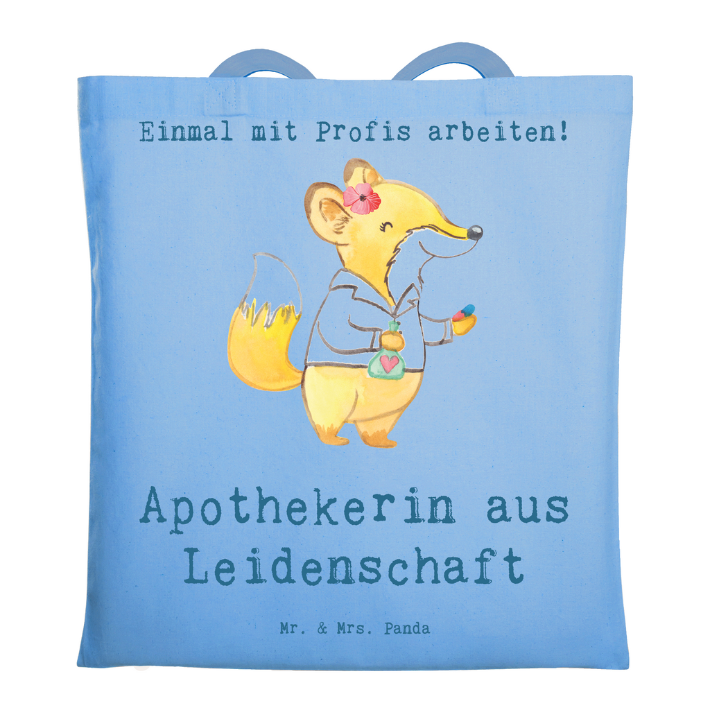 Tragetasche Apothekerin aus Leidenschaft Beuteltasche, Beutel, Einkaufstasche, Jutebeutel, Stoffbeutel, Tasche, Shopper, Umhängetasche, Strandtasche, Schultertasche, Stofftasche, Tragetasche, Badetasche, Jutetasche, Einkaufstüte, Laptoptasche, Beruf, Ausbildung, Jubiläum, Abschied, Rente, Kollege, Kollegin, Geschenk, Schenken, Arbeitskollege, Mitarbeiter, Firma, Danke, Dankeschön, Apothekerin, Pharmazie, Staatsexamen, Approbation, Eröffnung Apotheke