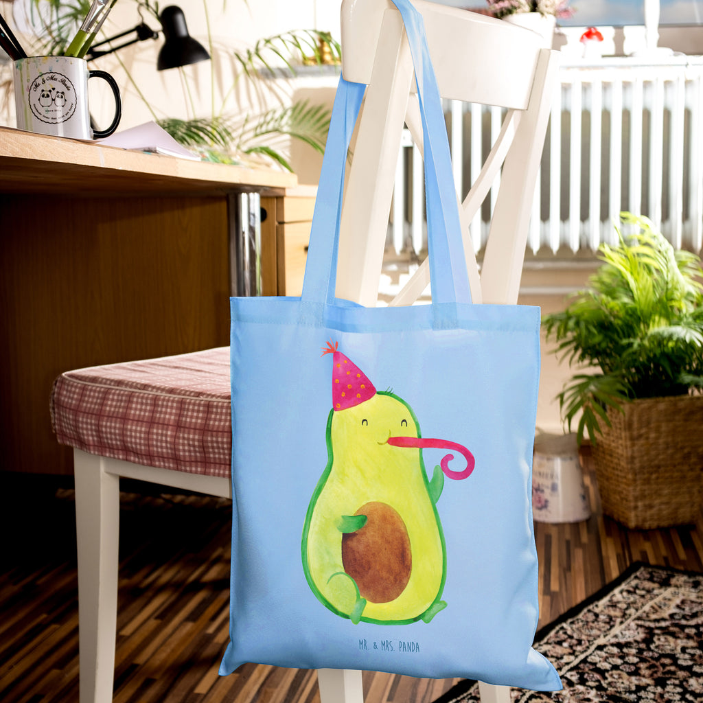 Tragetasche Avocado Partyhupe Beuteltasche, Beutel, Einkaufstasche, Jutebeutel, Stoffbeutel, Tasche, Shopper, Umhängetasche, Strandtasche, Schultertasche, Stofftasche, Tragetasche, Badetasche, Jutetasche, Einkaufstüte, Laptoptasche, Avocado, Veggie, Vegan, Gesund, Party, Feierlichkeit, Feier, Fete, Geburtstag, Gute Laune, Tröte