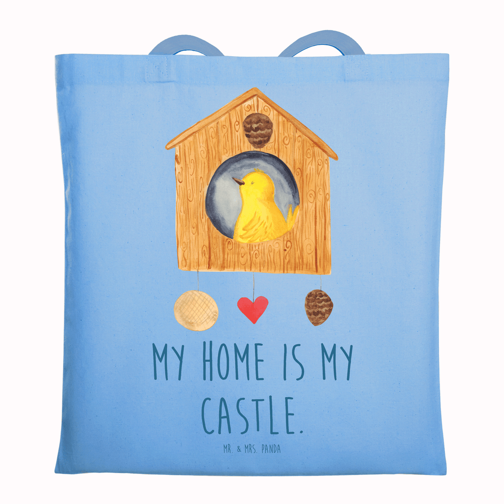 Tragetasche Vogel Haus Beuteltasche, Beutel, Einkaufstasche, Jutebeutel, Stoffbeutel, Tasche, Shopper, Umhängetasche, Strandtasche, Schultertasche, Stofftasche, Tragetasche, Badetasche, Jutetasche, Einkaufstüte, Laptoptasche, Tiermotive, Gute Laune, lustige Sprüche, Tiere, Vogel, Vögel, Vogelhaus, Vogelhäuschen, Home sweet home, Zuhause, Nest, Eigenheim, Familie, Wohnung, Haus, unser Haus, Lieblingsort, Castle