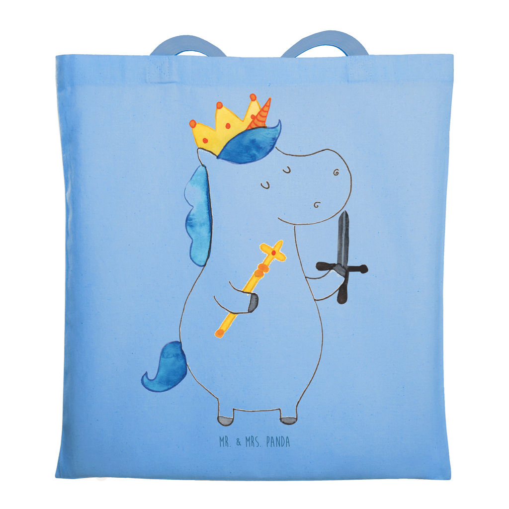 Tragetasche Einhorn König mit Schwert Beuteltasche, Beutel, Einkaufstasche, Jutebeutel, Stoffbeutel, Tasche, Shopper, Umhängetasche, Strandtasche, Schultertasche, Stofftasche, Tragetasche, Badetasche, Jutetasche, Einkaufstüte, Laptoptasche, Einhorn, Einhörner, Einhorn Deko, Pegasus, Unicorn, König, Ritter, Mittelalter