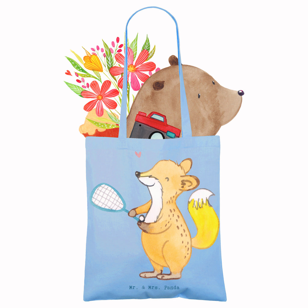 Tragetasche Fuchs Squash spielen Beuteltasche, Beutel, Einkaufstasche, Jutebeutel, Stoffbeutel, Tasche, Shopper, Umhängetasche, Strandtasche, Schultertasche, Stofftasche, Tragetasche, Badetasche, Jutetasche, Einkaufstüte, Laptoptasche, Geschenk, Sport, Sportart, Hobby, Schenken, Danke, Dankeschön, Auszeichnung, Gewinn, Sportler, Squash spielen, Squashhalle, Ballsport