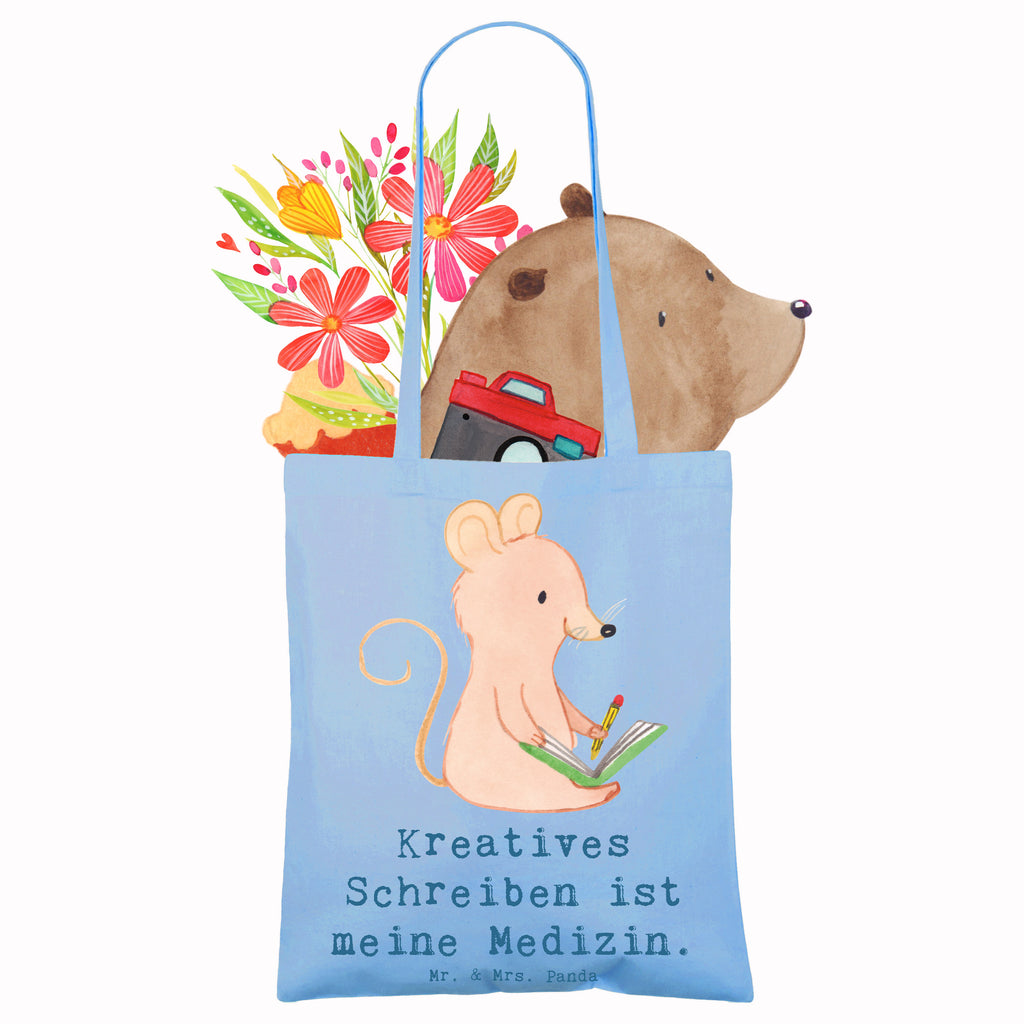 Tragetasche Maus Kreatives Schreiben Beuteltasche, Beutel, Einkaufstasche, Jutebeutel, Stoffbeutel, Tasche, Shopper, Umhängetasche, Strandtasche, Schultertasche, Stofftasche, Tragetasche, Badetasche, Jutetasche, Einkaufstüte, Laptoptasche, Geschenk, Sport, Sportart, Hobby, Schenken, Danke, Dankeschön, Auszeichnung, Gewinn, Sportler, Kreatives Schreiben, creative writing, Literatur schreiben