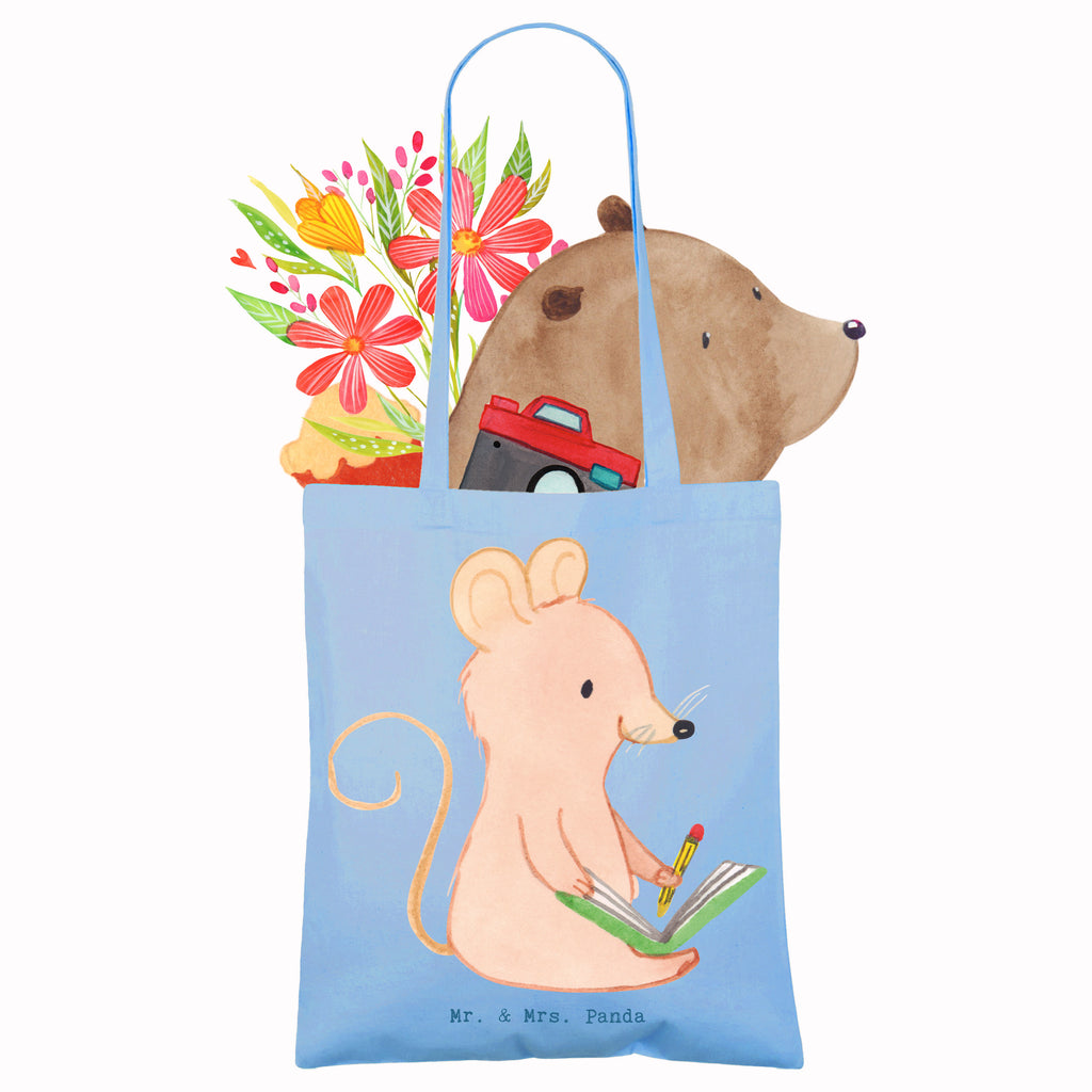 Tragetasche Maus Kreatives Schreiben Beuteltasche, Beutel, Einkaufstasche, Jutebeutel, Stoffbeutel, Tasche, Shopper, Umhängetasche, Strandtasche, Schultertasche, Stofftasche, Tragetasche, Badetasche, Jutetasche, Einkaufstüte, Laptoptasche, Geschenk, Sport, Sportart, Hobby, Schenken, Danke, Dankeschön, Auszeichnung, Gewinn, Sportler, Kreatives Schreiben, creative writing, Literatur schreiben