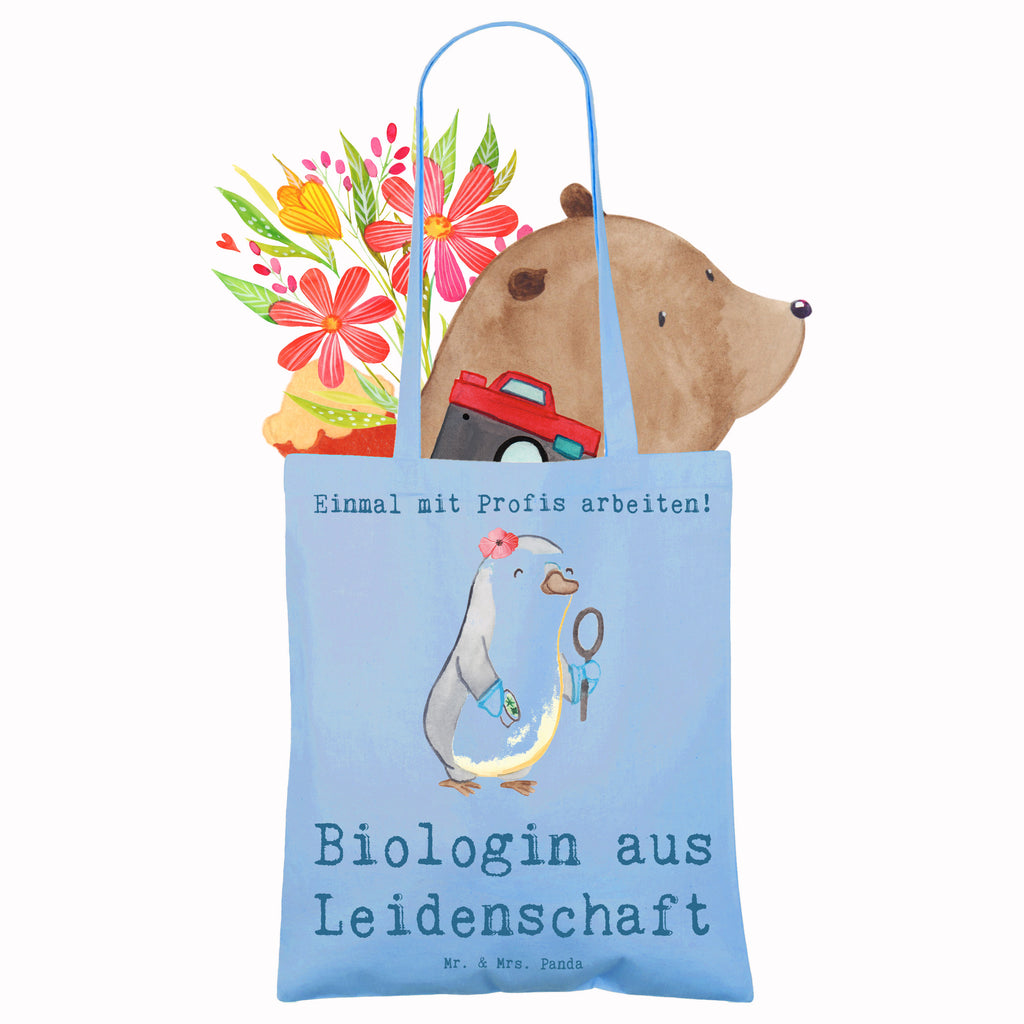 Tragetasche Biologin aus Leidenschaft Beuteltasche, Beutel, Einkaufstasche, Jutebeutel, Stoffbeutel, Tasche, Shopper, Umhängetasche, Strandtasche, Schultertasche, Stofftasche, Tragetasche, Badetasche, Jutetasche, Einkaufstüte, Laptoptasche, Beruf, Ausbildung, Jubiläum, Abschied, Rente, Kollege, Kollegin, Geschenk, Schenken, Arbeitskollege, Mitarbeiter, Firma, Danke, Dankeschön, Biologin, Biologie, Naturwissenschaftlerin, Labor, Studium, Bachelor, Master