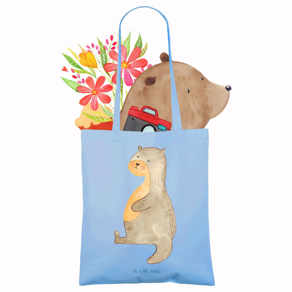 Tragetasche Otter Bauch Beuteltasche, Beutel, Einkaufstasche, Jutebeutel, Stoffbeutel, Tasche, Shopper, Umhängetasche, Strandtasche, Schultertasche, Stofftasche, Tragetasche, Badetasche, Jutetasche, Einkaufstüte, Laptoptasche, Otter, Fischotter, Seeotter, Otter Seeotter See Otter