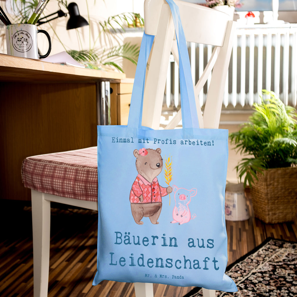 Tragetasche Bäuerin aus Leidenschaft Beuteltasche, Beutel, Einkaufstasche, Jutebeutel, Stoffbeutel, Tasche, Shopper, Umhängetasche, Strandtasche, Schultertasche, Stofftasche, Tragetasche, Badetasche, Jutetasche, Einkaufstüte, Laptoptasche, Beruf, Ausbildung, Jubiläum, Abschied, Rente, Kollege, Kollegin, Geschenk, Schenken, Arbeitskollege, Mitarbeiter, Firma, Danke, Dankeschön, Landwirtin, Bäuerin, Tierwirtin, Agronomin, Farmerin, Bauernhof