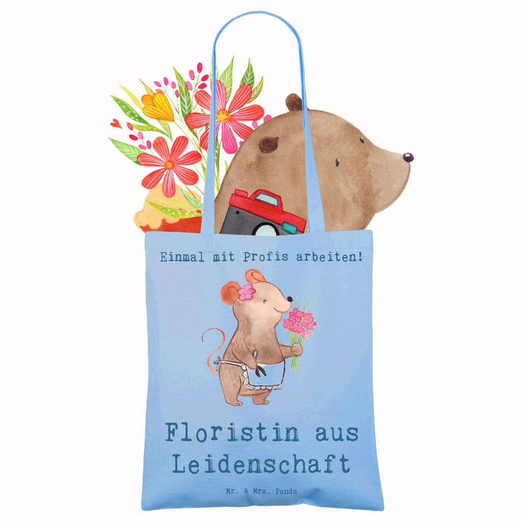 Tragetasche Floristin aus Leidenschaft Beuteltasche, Beutel, Einkaufstasche, Jutebeutel, Stoffbeutel, Tasche, Shopper, Umhängetasche, Strandtasche, Schultertasche, Stofftasche, Tragetasche, Badetasche, Jutetasche, Einkaufstüte, Laptoptasche, Beruf, Ausbildung, Jubiläum, Abschied, Rente, Kollege, Kollegin, Geschenk, Schenken, Arbeitskollege, Mitarbeiter, Firma, Danke, Dankeschön, Blumenhändlerin, Floristin, Blumenlanden, Blumenprofi