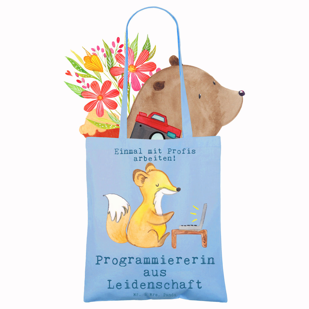 Tragetasche Programmiererin aus Leidenschaft Beuteltasche, Beutel, Einkaufstasche, Jutebeutel, Stoffbeutel, Tasche, Shopper, Umhängetasche, Strandtasche, Schultertasche, Stofftasche, Tragetasche, Badetasche, Jutetasche, Einkaufstüte, Laptoptasche, Beruf, Ausbildung, Jubiläum, Abschied, Rente, Kollege, Kollegin, Geschenk, Schenken, Arbeitskollege, Mitarbeiter, Firma, Danke, Dankeschön, Programmiererin, Softwareingenieurin, Softwarentwicklerin, Computerfreak, Datenverarbeiterin, Computerfachfrau, IT-Spezialistin, Nerd