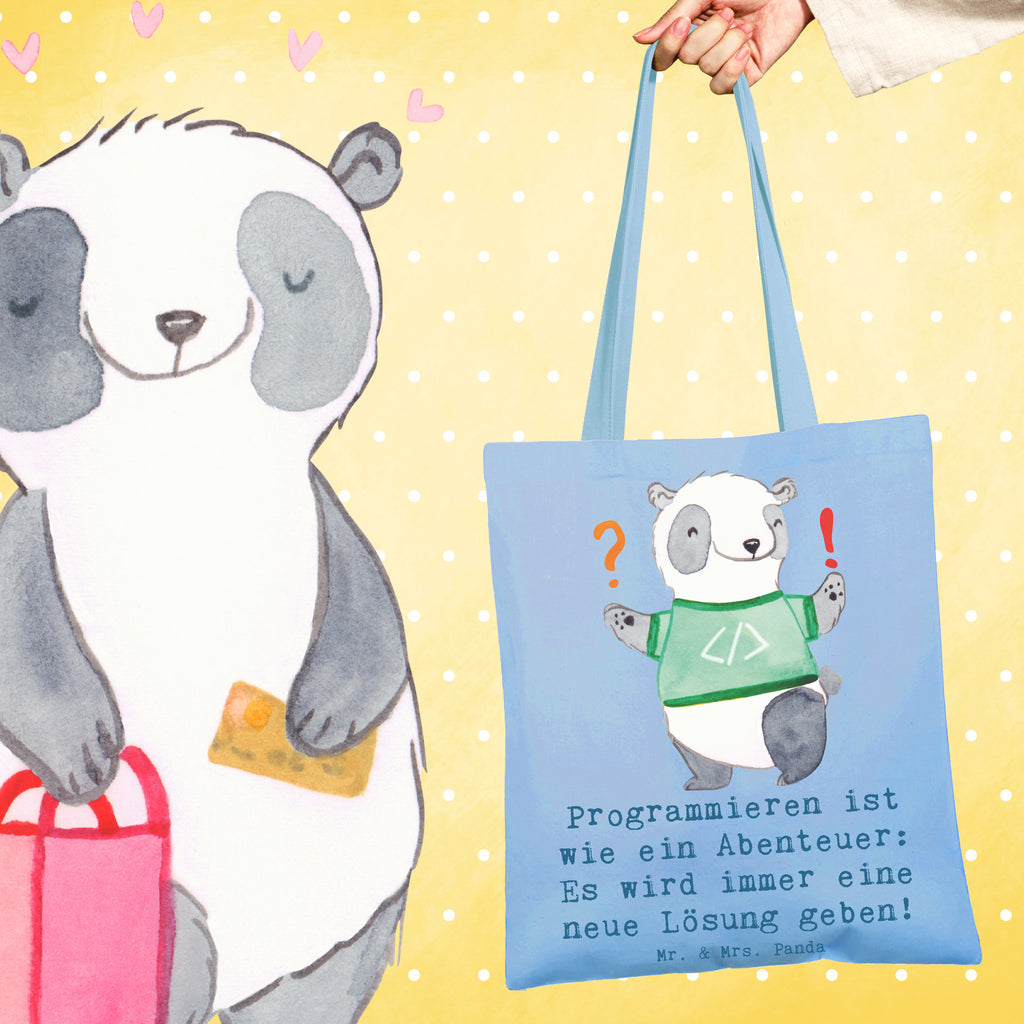 Tragetasche Panda Programmierer Abenteuer Beuteltasche, Beutel, Einkaufstasche, Jutebeutel, Stoffbeutel, Tasche, Shopper, Umhängetasche, Strandtasche, Schultertasche, Stofftasche, Tragetasche, Badetasche, Jutetasche, Einkaufstüte, Laptoptasche, Beruf, Ausbildung, Jubiläum, Abschied, Rente, Kollege, Kollegin, Geschenk, Schenken, Arbeitskollege, Mitarbeiter, Firma, Danke, Dankeschön, Panda Programmierer, Geschenk Programmierer, Programmierer Geschenk, Geschenke Berufe, Programmierer Geschenke