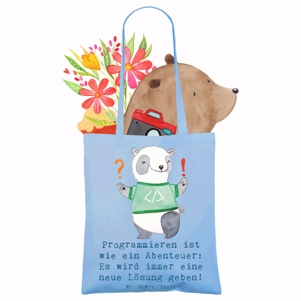 Tragetasche Panda Programmierer Abenteuer Beuteltasche, Beutel, Einkaufstasche, Jutebeutel, Stoffbeutel, Tasche, Shopper, Umhängetasche, Strandtasche, Schultertasche, Stofftasche, Tragetasche, Badetasche, Jutetasche, Einkaufstüte, Laptoptasche, Beruf, Ausbildung, Jubiläum, Abschied, Rente, Kollege, Kollegin, Geschenk, Schenken, Arbeitskollege, Mitarbeiter, Firma, Danke, Dankeschön, Panda Programmierer, Geschenk Programmierer, Programmierer Geschenk, Geschenke Berufe, Programmierer Geschenke