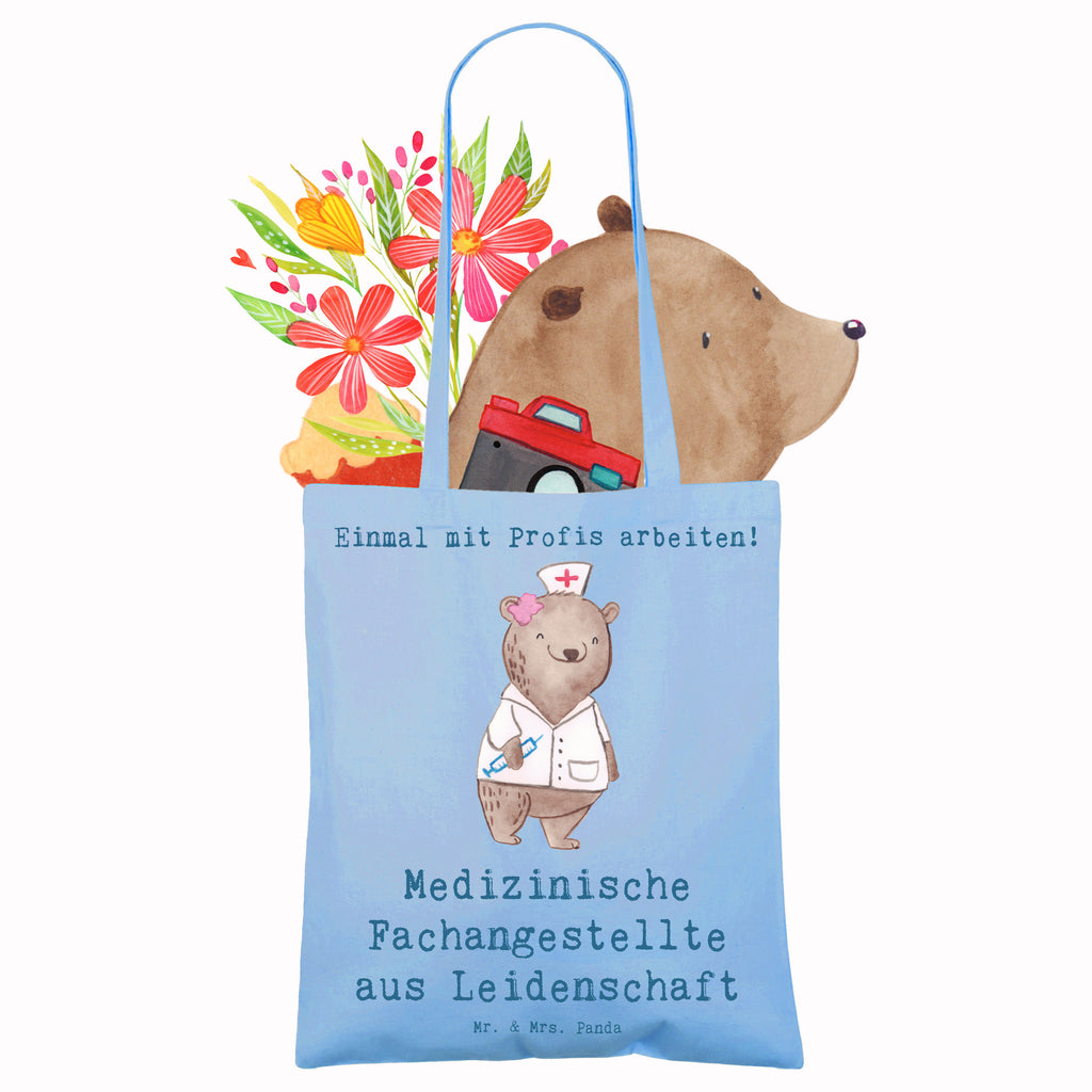 Tragetasche Medizinische Fachangestellte aus Leidenschaft Beuteltasche, Beutel, Einkaufstasche, Jutebeutel, Stoffbeutel, Tasche, Shopper, Umhängetasche, Strandtasche, Schultertasche, Stofftasche, Tragetasche, Badetasche, Jutetasche, Einkaufstüte, Laptoptasche, Beruf, Ausbildung, Jubiläum, Abschied, Rente, Kollege, Kollegin, Geschenk, Schenken, Arbeitskollege, Mitarbeiter, Firma, Danke, Dankeschön, Arzthelferin, Medizinische Fachangestellte, Sprechstundenhilfe