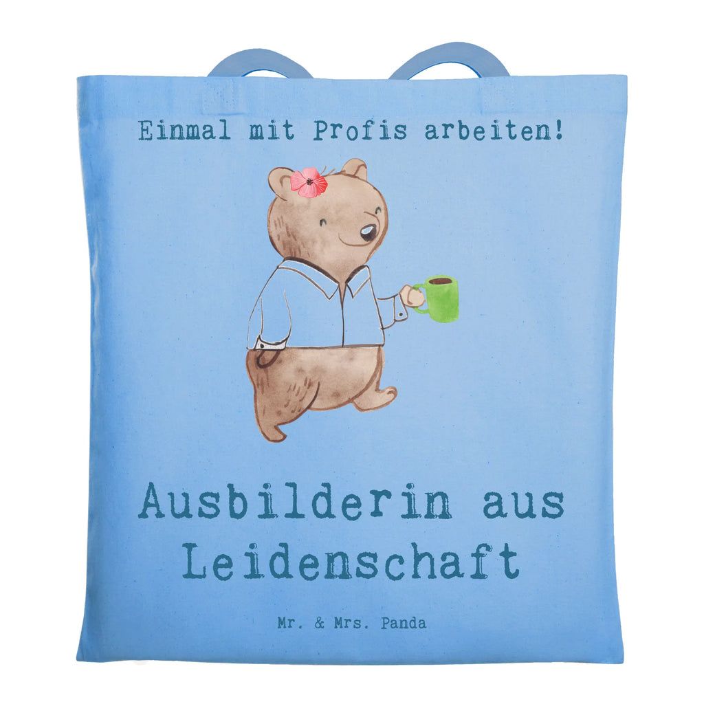 Tragetasche Ausbilderin aus Leidenschaft Beuteltasche, Beutel, Einkaufstasche, Jutebeutel, Stoffbeutel, Tasche, Shopper, Umhängetasche, Strandtasche, Schultertasche, Stofftasche, Tragetasche, Badetasche, Jutetasche, Einkaufstüte, Laptoptasche, Beruf, Ausbildung, Jubiläum, Abschied, Rente, Kollege, Kollegin, Geschenk, Schenken, Arbeitskollege, Mitarbeiter, Firma, Danke, Dankeschön, Ausbilderin, Tutorin, Ausbilderprüfung