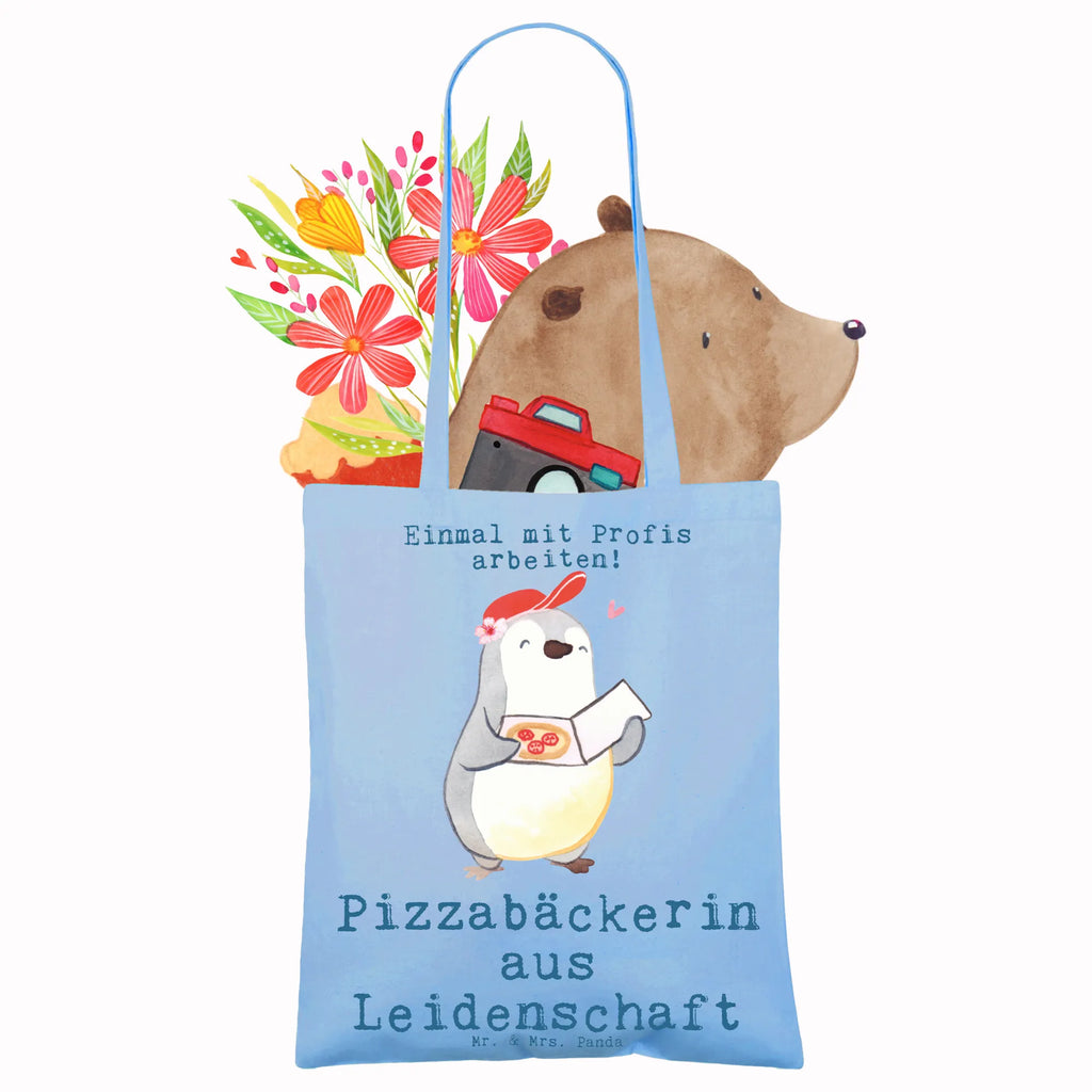 Tragetasche Pizzabäckerin aus Leidenschaft Beuteltasche, Beutel, Einkaufstasche, Jutebeutel, Stoffbeutel, Tasche, Shopper, Umhängetasche, Strandtasche, Schultertasche, Stofftasche, Tragetasche, Badetasche, Jutetasche, Einkaufstüte, Laptoptasche, Beruf, Ausbildung, Jubiläum, Abschied, Rente, Kollege, Kollegin, Geschenk, Schenken, Arbeitskollege, Mitarbeiter, Firma, Danke, Dankeschön, Lieferdienstmitarbeiterin, Pizzabäckerin, Pizzabotin, Pizzabringdienst, Lieferbringdienst