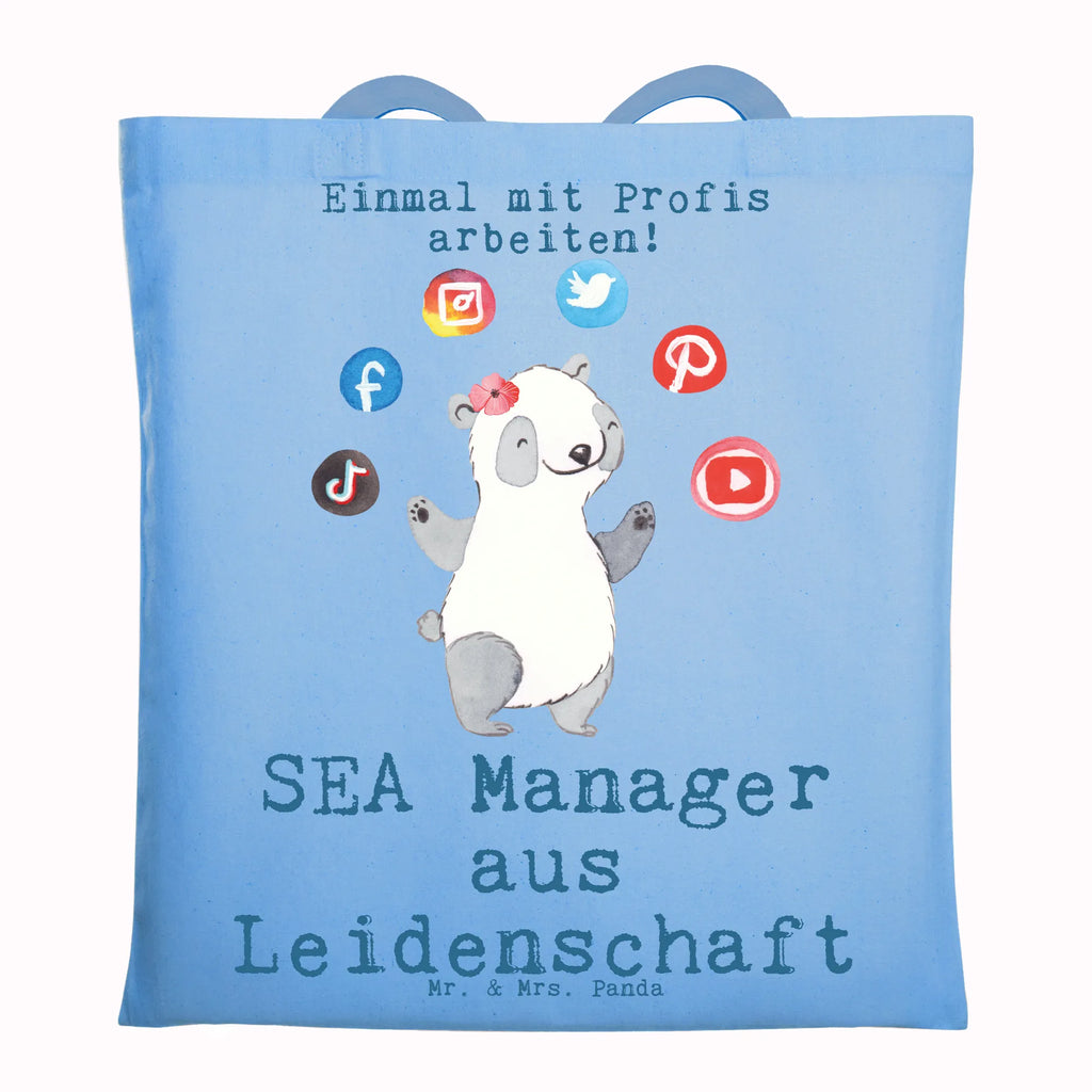 Tragetasche SEA Manager aus Leidenschaft Beuteltasche, Beutel, Einkaufstasche, Jutebeutel, Stoffbeutel, Tasche, Shopper, Umhängetasche, Strandtasche, Schultertasche, Stofftasche, Tragetasche, Badetasche, Jutetasche, Einkaufstüte, Laptoptasche, Beruf, Ausbildung, Jubiläum, Abschied, Rente, Kollege, Kollegin, Geschenk, Schenken, Arbeitskollege, Mitarbeiter, Firma, Danke, Dankeschön, SEA Manager, Suchmaschinenwerbung, Suchmaschinenmarketing