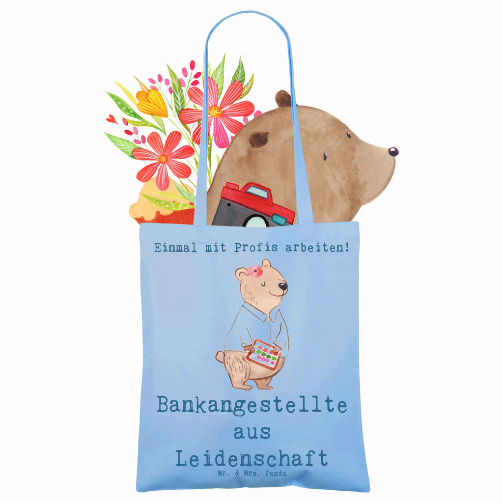 Tragetasche Bankangestellte aus Leidenschaft Beuteltasche, Beutel, Einkaufstasche, Jutebeutel, Stoffbeutel, Tasche, Shopper, Umhängetasche, Strandtasche, Schultertasche, Stofftasche, Tragetasche, Badetasche, Jutetasche, Einkaufstüte, Laptoptasche, Beruf, Ausbildung, Jubiläum, Abschied, Rente, Kollege, Kollegin, Geschenk, Schenken, Arbeitskollege, Mitarbeiter, Firma, Danke, Dankeschön, Bankangestellte, Bankfachfrau, Bänkerin, Bankberaterin