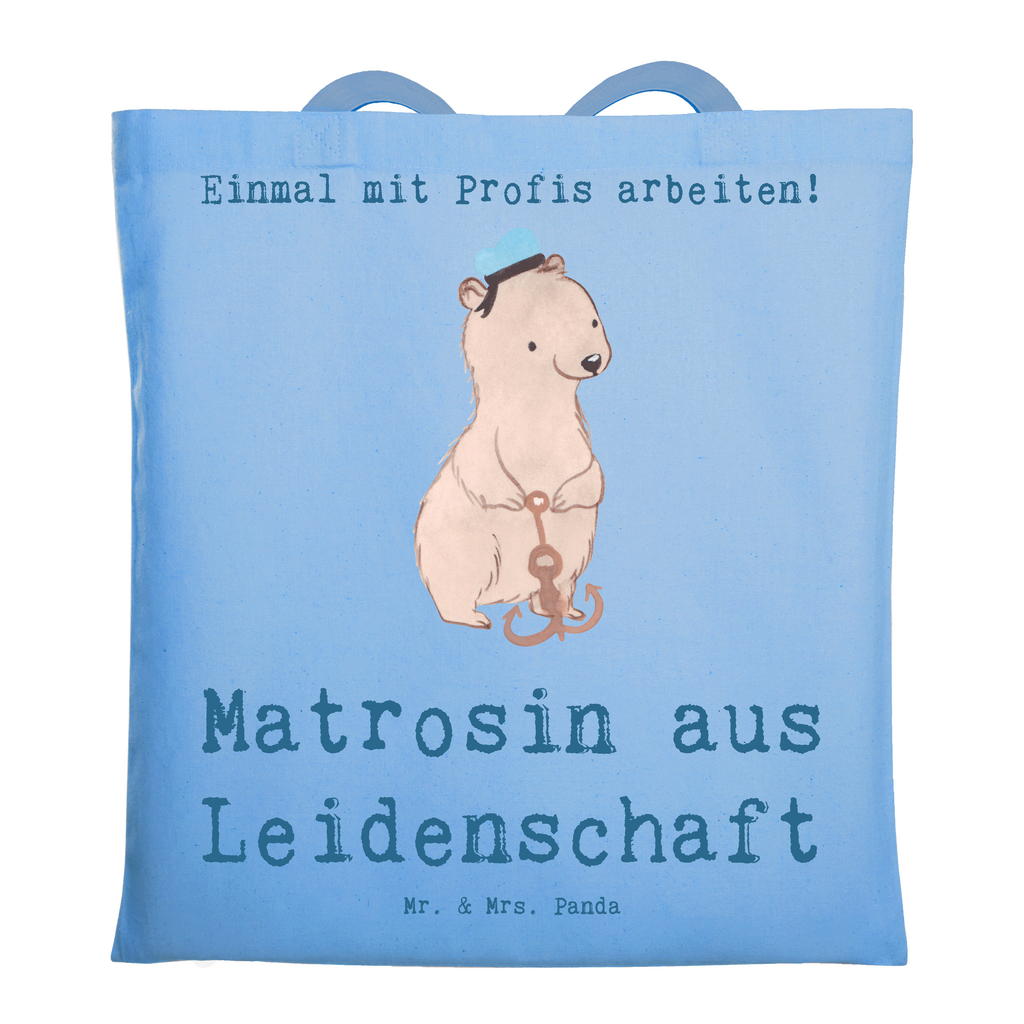 Tragetasche Matrosin aus Leidenschaft Beuteltasche, Beutel, Einkaufstasche, Jutebeutel, Stoffbeutel, Tasche, Shopper, Umhängetasche, Strandtasche, Schultertasche, Stofftasche, Tragetasche, Badetasche, Jutetasche, Einkaufstüte, Laptoptasche, Beruf, Ausbildung, Jubiläum, Abschied, Rente, Kollege, Kollegin, Geschenk, Schenken, Arbeitskollege, Mitarbeiter, Firma, Danke, Dankeschön, Matrosin, Seeleute, Schiff, Schiffsmechanikerin