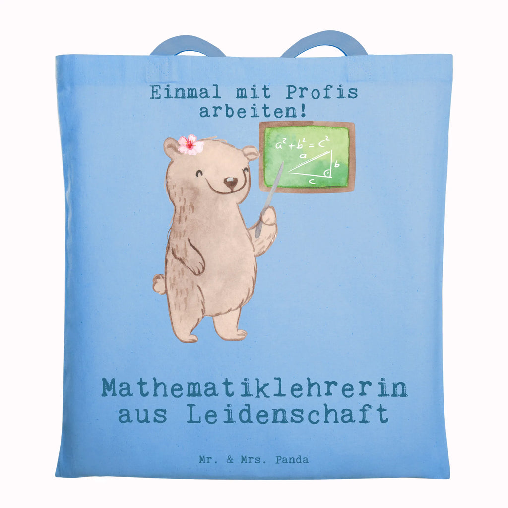 Tragetasche Mathematiklehrerin aus Leidenschaft Beuteltasche, Beutel, Einkaufstasche, Jutebeutel, Stoffbeutel, Tasche, Shopper, Umhängetasche, Strandtasche, Schultertasche, Stofftasche, Tragetasche, Badetasche, Jutetasche, Einkaufstüte, Laptoptasche, Beruf, Ausbildung, Jubiläum, Abschied, Rente, Kollege, Kollegin, Geschenk, Schenken, Arbeitskollege, Mitarbeiter, Firma, Danke, Dankeschön, Mathematiklehrerin, Lehramtstudent, Referendariat, Mathelehrerin, Matheunterricht