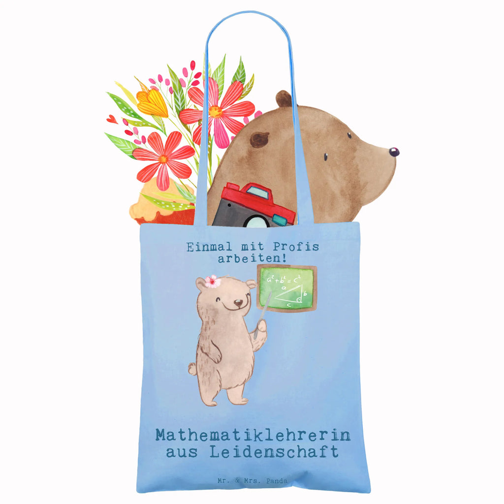 Tragetasche Mathematiklehrerin aus Leidenschaft Beuteltasche, Beutel, Einkaufstasche, Jutebeutel, Stoffbeutel, Tasche, Shopper, Umhängetasche, Strandtasche, Schultertasche, Stofftasche, Tragetasche, Badetasche, Jutetasche, Einkaufstüte, Laptoptasche, Beruf, Ausbildung, Jubiläum, Abschied, Rente, Kollege, Kollegin, Geschenk, Schenken, Arbeitskollege, Mitarbeiter, Firma, Danke, Dankeschön, Mathematiklehrerin, Lehramtstudent, Referendariat, Mathelehrerin, Matheunterricht