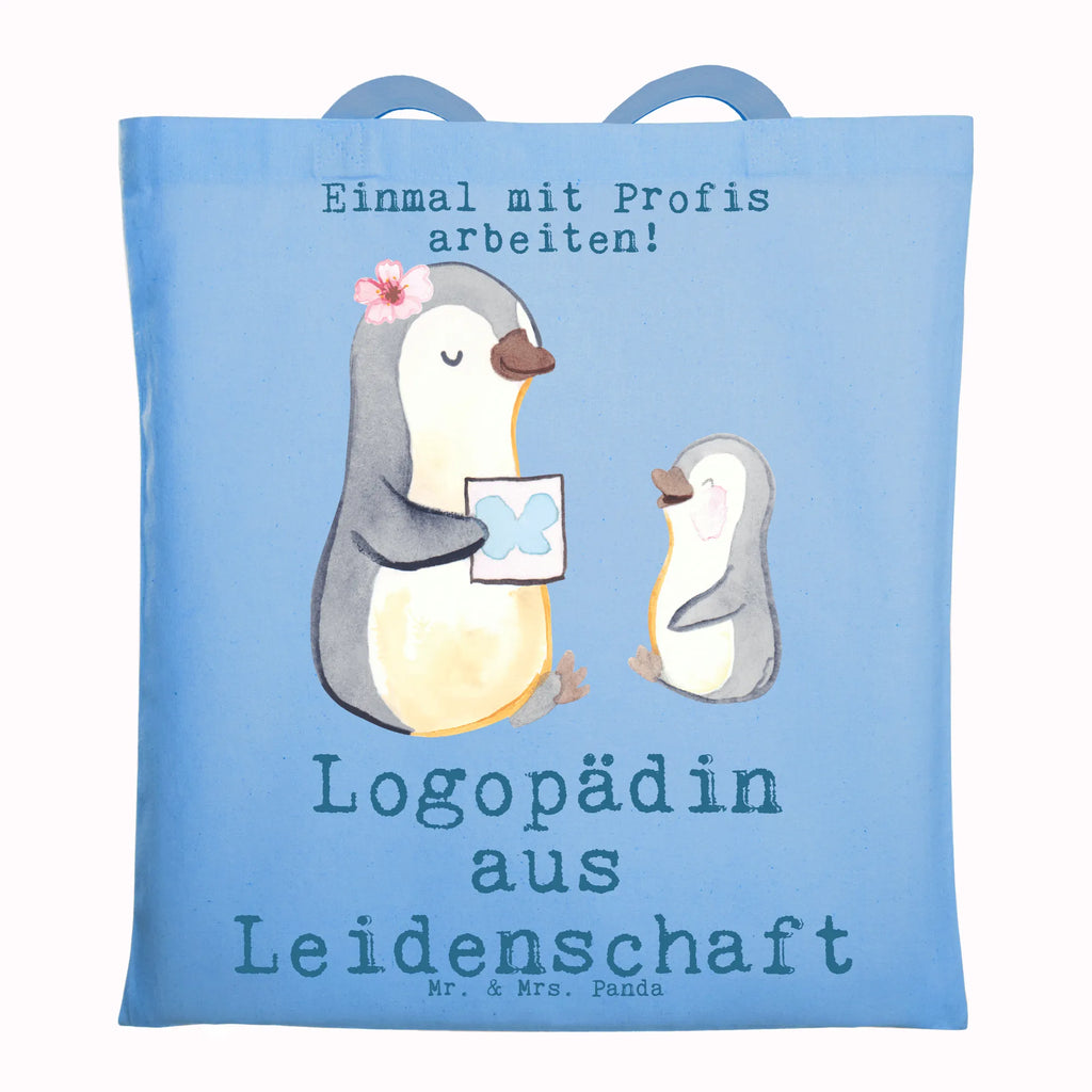 Tragetasche Logopädin aus Leidenschaft Beuteltasche, Beutel, Einkaufstasche, Jutebeutel, Stoffbeutel, Tasche, Shopper, Umhängetasche, Strandtasche, Schultertasche, Stofftasche, Tragetasche, Badetasche, Jutetasche, Einkaufstüte, Laptoptasche, Beruf, Ausbildung, Jubiläum, Abschied, Rente, Kollege, Kollegin, Geschenk, Schenken, Arbeitskollege, Mitarbeiter, Firma, Danke, Dankeschön, Logopädin, Logopädie, Studium