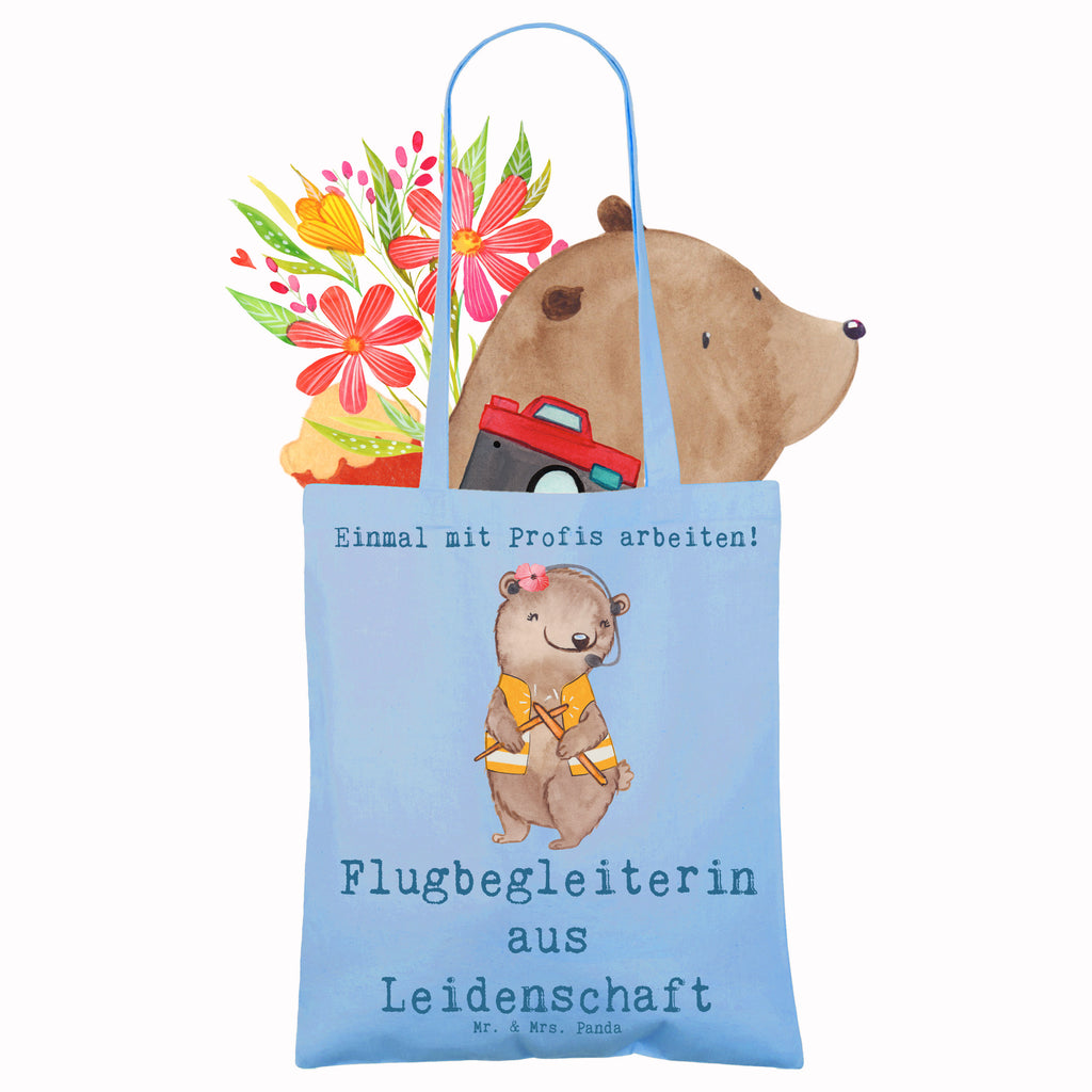 Tragetasche Flugbegleiterin aus Leidenschaft Beuteltasche, Beutel, Einkaufstasche, Jutebeutel, Stoffbeutel, Tasche, Shopper, Umhängetasche, Strandtasche, Schultertasche, Stofftasche, Tragetasche, Badetasche, Jutetasche, Einkaufstüte, Laptoptasche, Beruf, Ausbildung, Jubiläum, Abschied, Rente, Kollege, Kollegin, Geschenk, Schenken, Arbeitskollege, Mitarbeiter, Firma, Danke, Dankeschön, Flugbegleiterin, Stewardess, Flugstewardess, Flight-Attendant