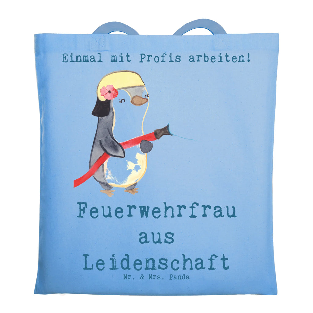 Tragetasche Feuerwehrfrau aus Leidenschaft Beuteltasche, Beutel, Einkaufstasche, Jutebeutel, Stoffbeutel, Tasche, Shopper, Umhängetasche, Strandtasche, Schultertasche, Stofftasche, Tragetasche, Badetasche, Jutetasche, Einkaufstüte, Laptoptasche, Beruf, Ausbildung, Jubiläum, Abschied, Rente, Kollege, Kollegin, Geschenk, Schenken, Arbeitskollege, Mitarbeiter, Firma, Danke, Dankeschön, Feuerwehrfrau, Feuerwehrhauptfrau, Brandschutz, Feuerwehr, freiwillige Feuerwehr