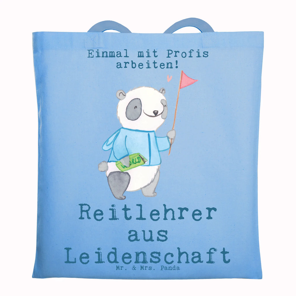 Tragetasche Reitlehrer aus Leidenschaft Beuteltasche, Beutel, Einkaufstasche, Jutebeutel, Stoffbeutel, Tasche, Shopper, Umhängetasche, Strandtasche, Schultertasche, Stofftasche, Tragetasche, Badetasche, Jutetasche, Einkaufstüte, Laptoptasche, Beruf, Ausbildung, Jubiläum, Abschied, Rente, Kollege, Kollegin, Geschenk, Schenken, Arbeitskollege, Mitarbeiter, Firma, Danke, Dankeschön