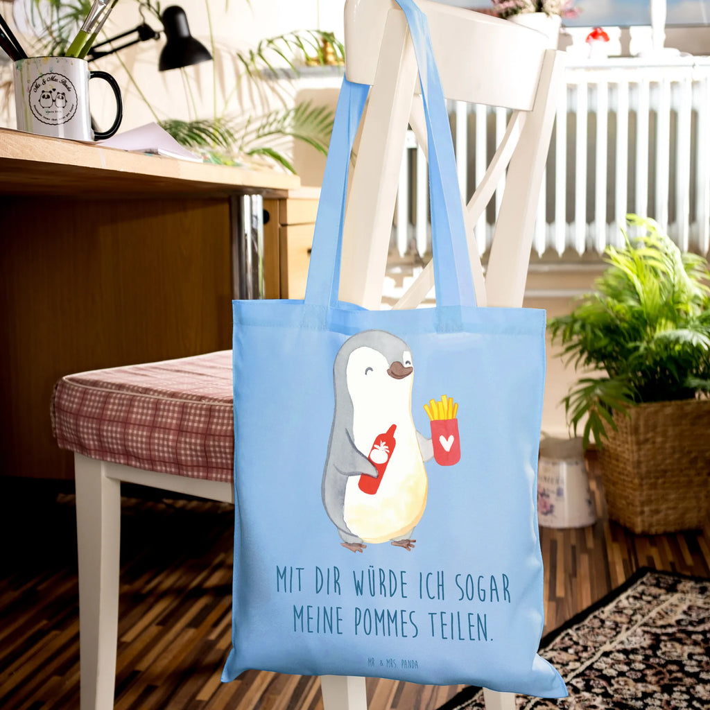 Tragetasche Pinguin Pommes Beuteltasche, Beutel, Einkaufstasche, Jutebeutel, Stoffbeutel, Tasche, Shopper, Umhängetasche, Strandtasche, Schultertasche, Stofftasche, Tragetasche, Badetasche, Jutetasche, Einkaufstüte, Laptoptasche, Liebe, Partner, Freund, Freundin, Ehemann, Ehefrau, Heiraten, Verlobung, Heiratsantrag, Liebesgeschenk, Jahrestag, Hocheitstag, Valentinstag, Geschenk für Frauen, Hochzeitstag, Mitbringsel, Geschenk für Freundin, Geschenk für Partner, Liebesbeweis, für Männer, für Ehemann