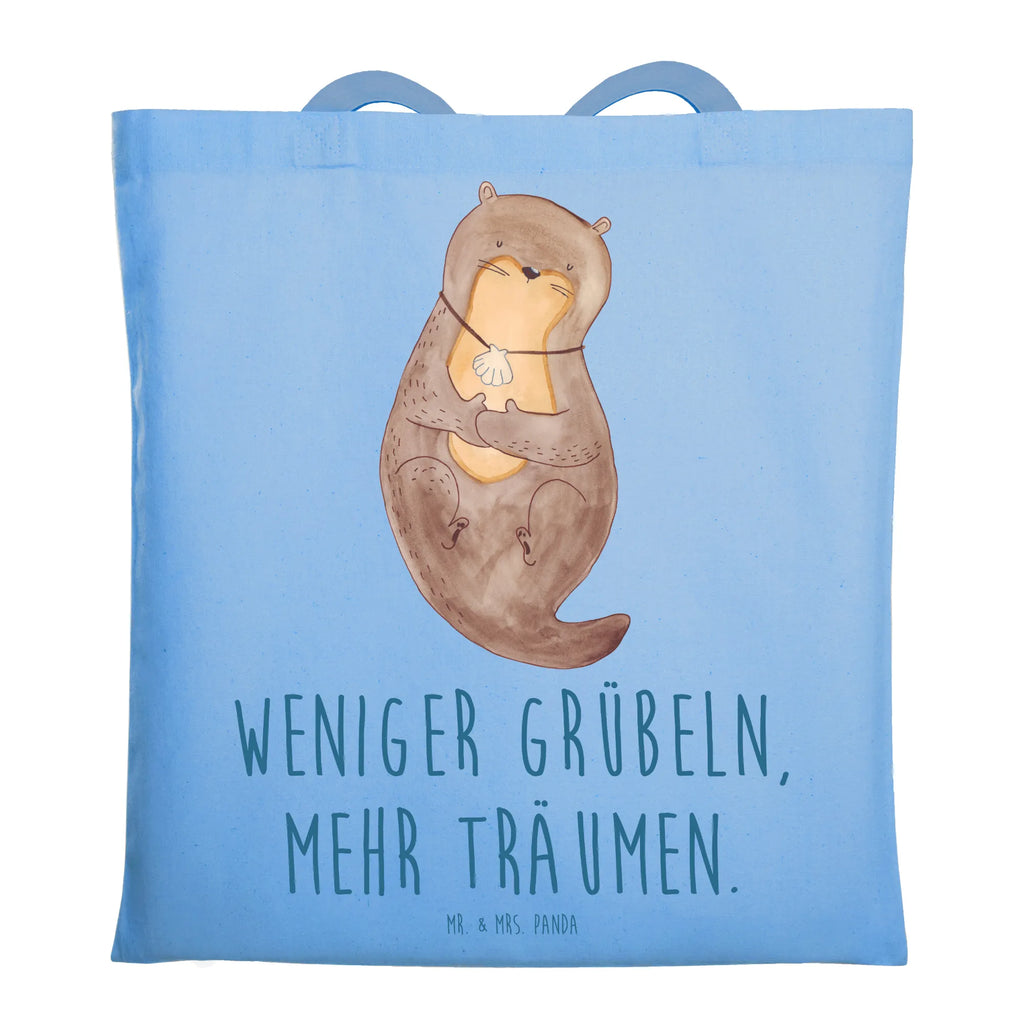 Tote bag otter shell Beuteltasche, Beutel, Einkaufstasche, Jutebeutel, Stoffbeutel, Tasche, Shopper, Umhängetasche, Strandtasche, Schultertasche, Stofftasche, Tragetasche, Badetasche, Jutetasche, Einkaufstüte, Laptoptasche, Otter, Fischotter, Seeotter, Otterliebe, grübeln, träumen, Motivation, Tagträumen, Büro