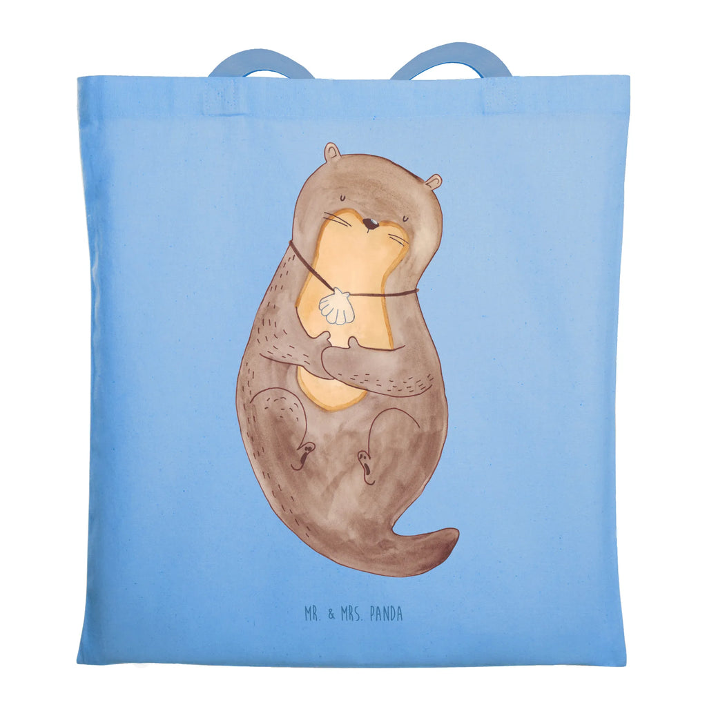 Tote bag otter shell Beuteltasche, Beutel, Einkaufstasche, Jutebeutel, Stoffbeutel, Tasche, Shopper, Umhängetasche, Strandtasche, Schultertasche, Stofftasche, Tragetasche, Badetasche, Jutetasche, Einkaufstüte, Laptoptasche, Otter, Fischotter, Seeotter, Otterliebe, grübeln, träumen, Motivation, Tagträumen, Büro