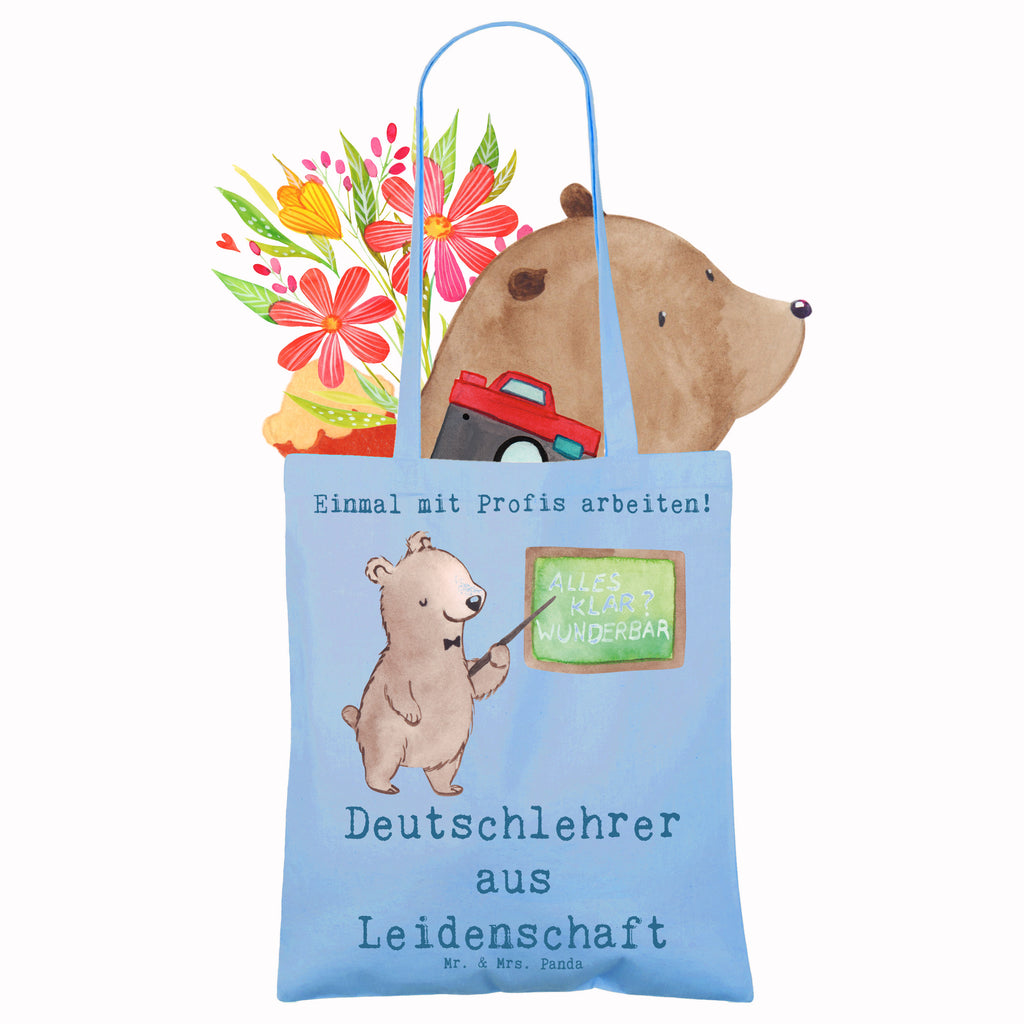 Tragetasche Deutschlehrer aus Leidenschaft Beuteltasche, Beutel, Einkaufstasche, Jutebeutel, Stoffbeutel, Tasche, Shopper, Umhängetasche, Strandtasche, Schultertasche, Stofftasche, Tragetasche, Badetasche, Jutetasche, Einkaufstüte, Laptoptasche, Beruf, Ausbildung, Jubiläum, Abschied, Rente, Kollege, Kollegin, Geschenk, Schenken, Arbeitskollege, Mitarbeiter, Firma, Danke, Dankeschön, Deutschlehrer, Deutschunterricht, Schule, Grundschule