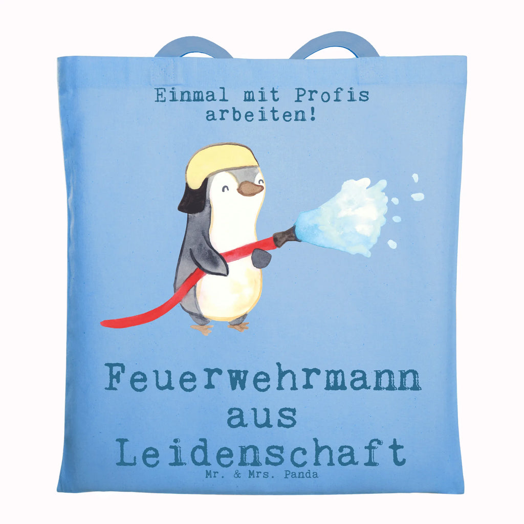 Tragetasche Feuerwehrmann aus Leidenschaft Beuteltasche, Beutel, Einkaufstasche, Jutebeutel, Stoffbeutel, Tasche, Shopper, Umhängetasche, Strandtasche, Schultertasche, Stofftasche, Tragetasche, Badetasche, Jutetasche, Einkaufstüte, Laptoptasche, Beruf, Ausbildung, Jubiläum, Abschied, Rente, Kollege, Kollegin, Geschenk, Schenken, Arbeitskollege, Mitarbeiter, Firma, Danke, Dankeschön, Feuerwehrmann, Feuerwehrhauptmann, Brandschutz, Feuerwehr, freiwillige Feuerwehr