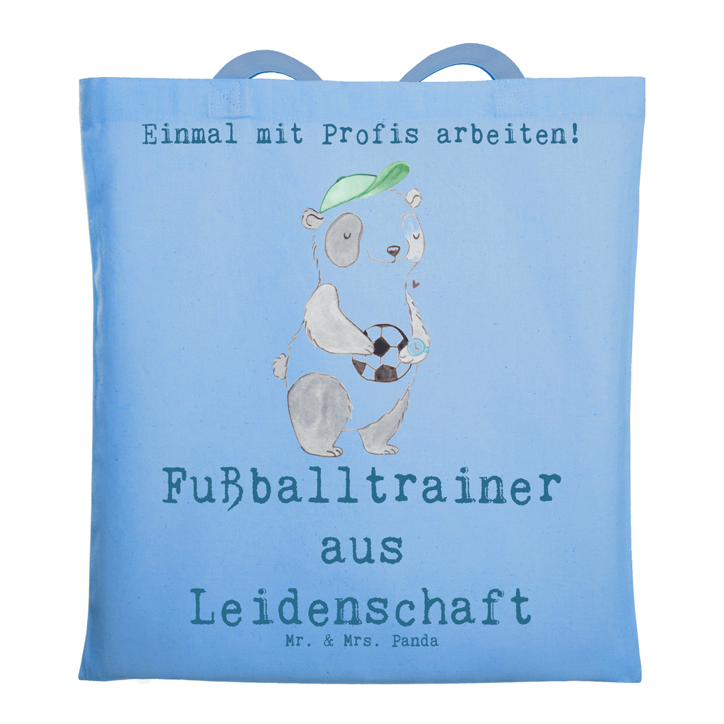 Tragetasche Fußballtrainer aus Leidenschaft Beuteltasche, Beutel, Einkaufstasche, Jutebeutel, Stoffbeutel, Tasche, Shopper, Umhängetasche, Strandtasche, Schultertasche, Stofftasche, Tragetasche, Badetasche, Jutetasche, Einkaufstüte, Laptoptasche, Beruf, Ausbildung, Jubiläum, Abschied, Rente, Kollege, Kollegin, Geschenk, Schenken, Arbeitskollege, Mitarbeiter, Firma, Danke, Dankeschön, Fußballtrainer, Fußballspiel, Glücksbringer, Verein Fußball