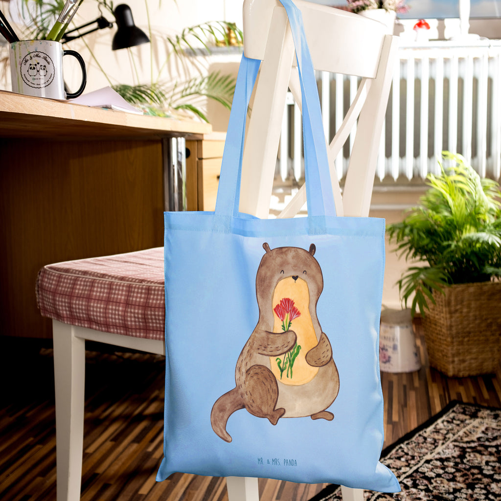 Tragetasche Otter Blumenstrauß Beuteltasche, Beutel, Einkaufstasche, Jutebeutel, Stoffbeutel, Tasche, Shopper, Umhängetasche, Strandtasche, Schultertasche, Stofftasche, Tragetasche, Badetasche, Jutetasche, Einkaufstüte, Laptoptasche, Otter, Fischotter, Seeotter, Otter Seeotter See Otter