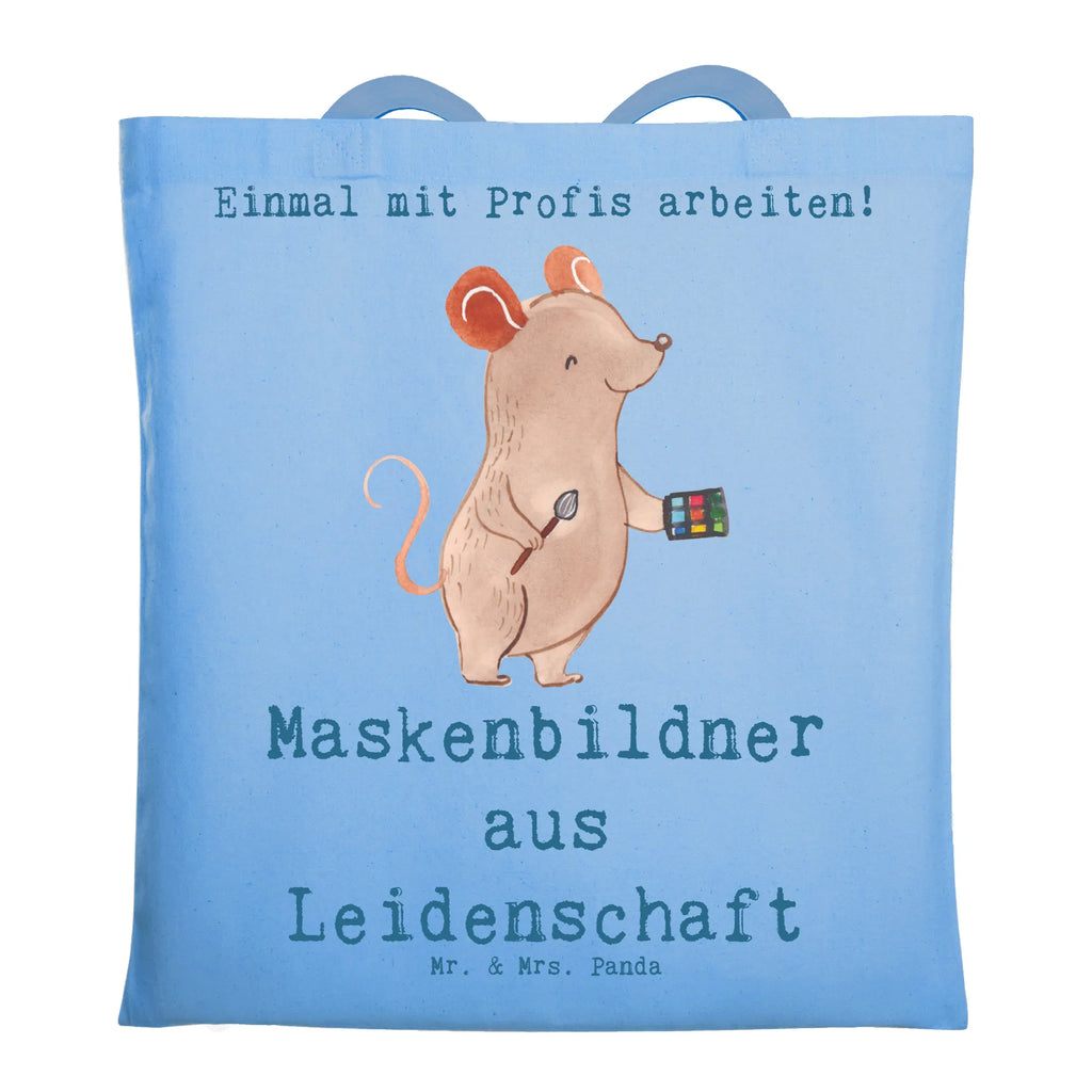 Tragetasche Maskenbildner aus Leidenschaft Beuteltasche, Beutel, Einkaufstasche, Jutebeutel, Stoffbeutel, Tasche, Shopper, Umhängetasche, Strandtasche, Schultertasche, Stofftasche, Tragetasche, Badetasche, Jutetasche, Einkaufstüte, Laptoptasche, Beruf, Ausbildung, Jubiläum, Abschied, Rente, Kollege, Kollegin, Geschenk, Schenken, Arbeitskollege, Mitarbeiter, Firma, Danke, Dankeschön, Kosmetiker, Make Up Artist, Maskenbildner, Visagist, Beauty Salon, Kosmetikstudio, Eröffnung