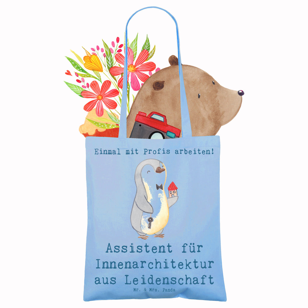 Tragetasche Assistent für Innenarchitektur aus Leidenschaft Beuteltasche, Beutel, Einkaufstasche, Jutebeutel, Stoffbeutel, Tasche, Shopper, Umhängetasche, Strandtasche, Schultertasche, Stofftasche, Tragetasche, Badetasche, Jutetasche, Einkaufstüte, Laptoptasche, Beruf, Ausbildung, Jubiläum, Abschied, Rente, Kollege, Kollegin, Geschenk, Schenken, Arbeitskollege, Mitarbeiter, Firma, Danke, Dankeschön