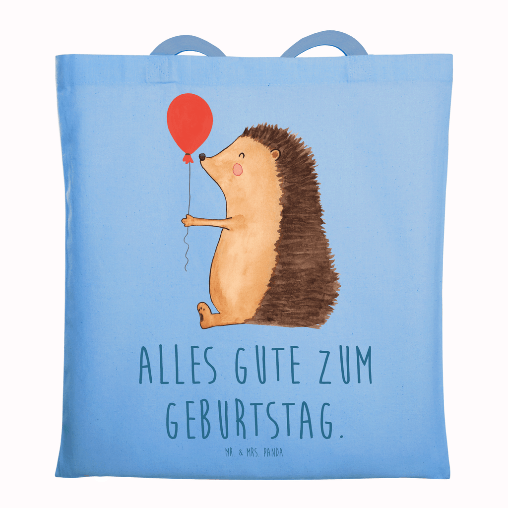 Tragetasche Igel Luftballon Beuteltasche, Beutel, Einkaufstasche, Jutebeutel, Stoffbeutel, Tasche, Shopper, Umhängetasche, Strandtasche, Schultertasche, Stofftasche, Tragetasche, Badetasche, Jutetasche, Einkaufstüte, Laptoptasche, Tiermotive, Gute Laune, lustige Sprüche, Tiere, Igel, Geburtstag, Herzlichen Glückwunsch, Glückwunsch, Geburtstagskind, Ballon, Happy Birthday