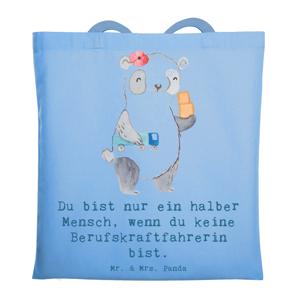 Tragetasche Berufskraftfahrerin mit Herz Beuteltasche, Beutel, Einkaufstasche, Jutebeutel, Stoffbeutel, Tasche, Shopper, Umhängetasche, Strandtasche, Schultertasche, Stofftasche, Tragetasche, Badetasche, Jutetasche, Einkaufstüte, Laptoptasche, Beruf, Ausbildung, Jubiläum, Abschied, Rente, Kollege, Kollegin, Geschenk, Schenken, Arbeitskollege, Mitarbeiter, Firma, Danke, Dankeschön