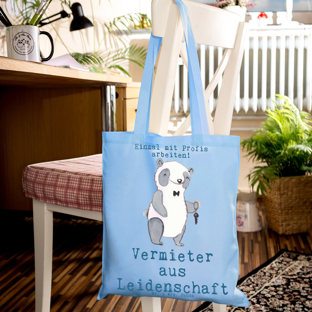 Tragetasche Vermieter aus Leidenschaft Beuteltasche, Beutel, Einkaufstasche, Jutebeutel, Stoffbeutel, Tasche, Shopper, Umhängetasche, Strandtasche, Schultertasche, Stofftasche, Tragetasche, Badetasche, Jutetasche, Einkaufstüte, Laptoptasche, Beruf, Ausbildung, Jubiläum, Abschied, Rente, Kollege, Kollegin, Geschenk, Schenken, Arbeitskollege, Mitarbeiter, Firma, Danke, Dankeschön