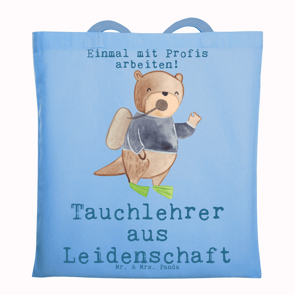 Tragetasche Tauchlehrer aus Leidenschaft Beuteltasche, Beutel, Einkaufstasche, Jutebeutel, Stoffbeutel, Tasche, Shopper, Umhängetasche, Strandtasche, Schultertasche, Stofftasche, Tragetasche, Badetasche, Jutetasche, Einkaufstüte, Laptoptasche, Beruf, Ausbildung, Jubiläum, Abschied, Rente, Kollege, Kollegin, Geschenk, Schenken, Arbeitskollege, Mitarbeiter, Firma, Danke, Dankeschön